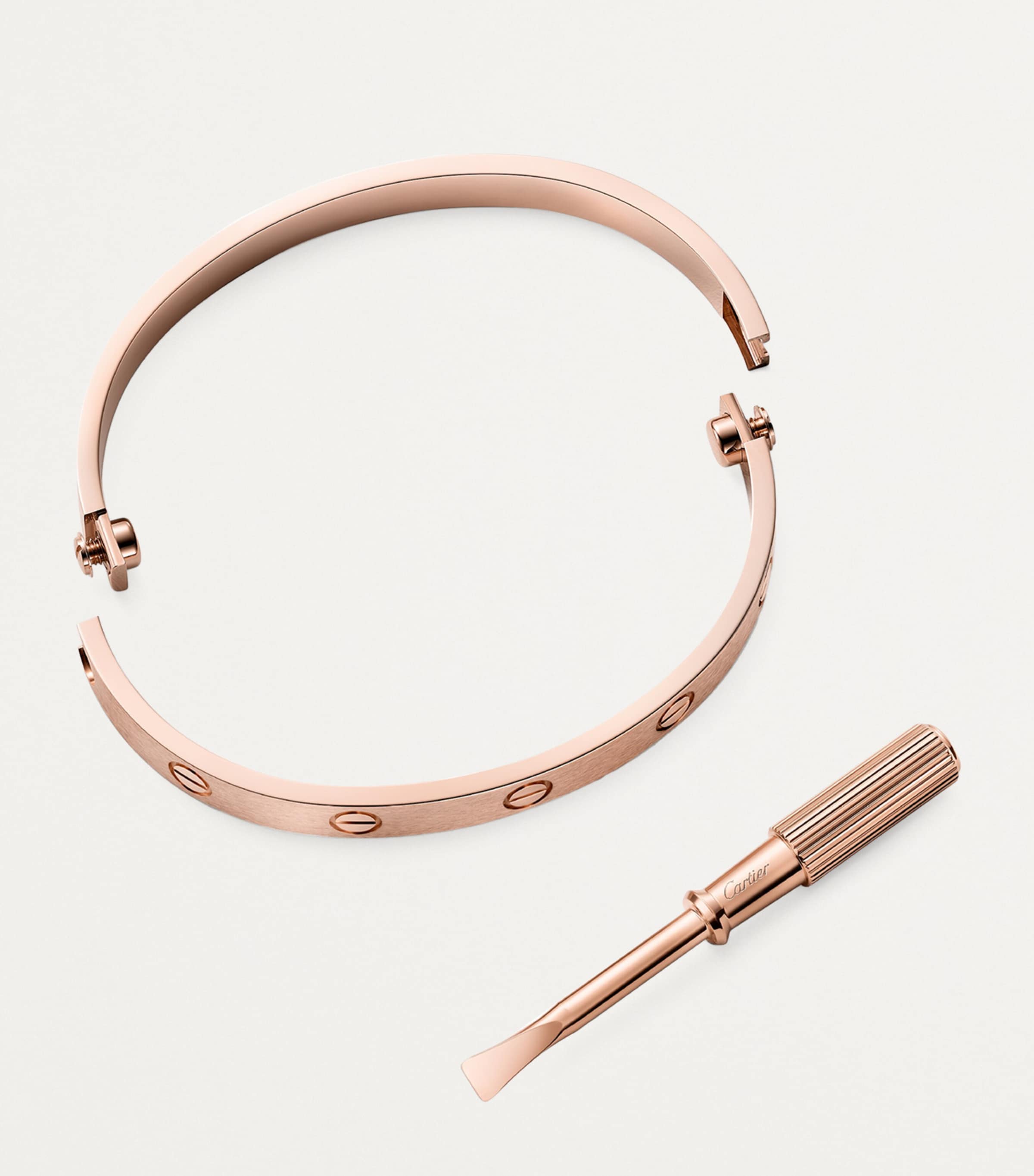 LOVE Classic Rose Gold Bracelet - Brushed Finish ROSE GOLD Image 3