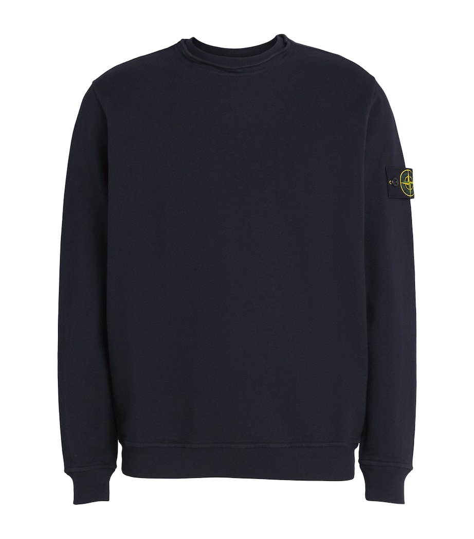 Stone Island Mens Cotton Compass Sweatshirt Image 1