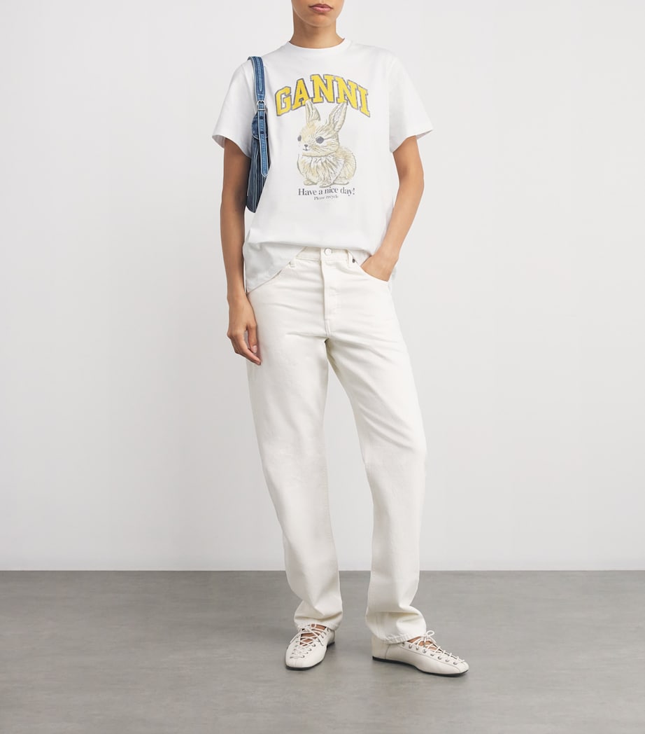 Organic Cotton Bunny T-Shirt 151 BRIGHT WHITE Image 6