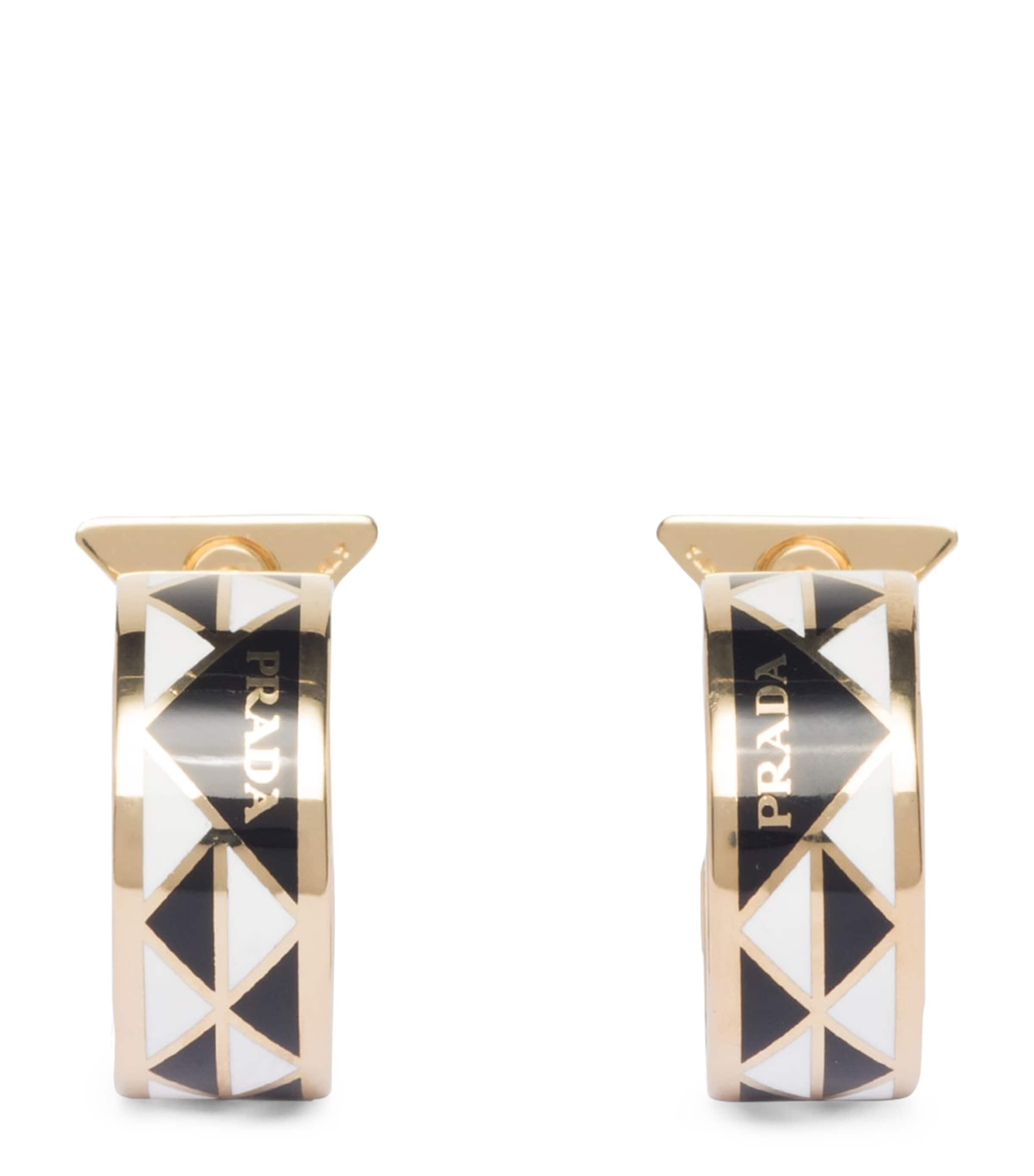 Enamel Triangle Hoop Earrings F0TTY Image 1