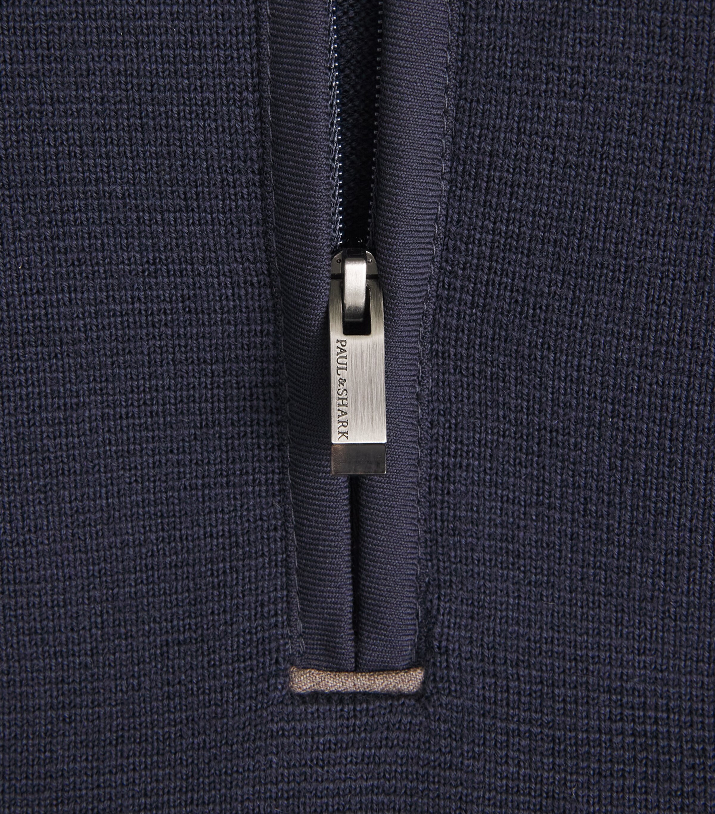 Paul & Shark Mens Virgin Wool Quarter-Zip Sweater Blu Scuro Tortra Image 6
