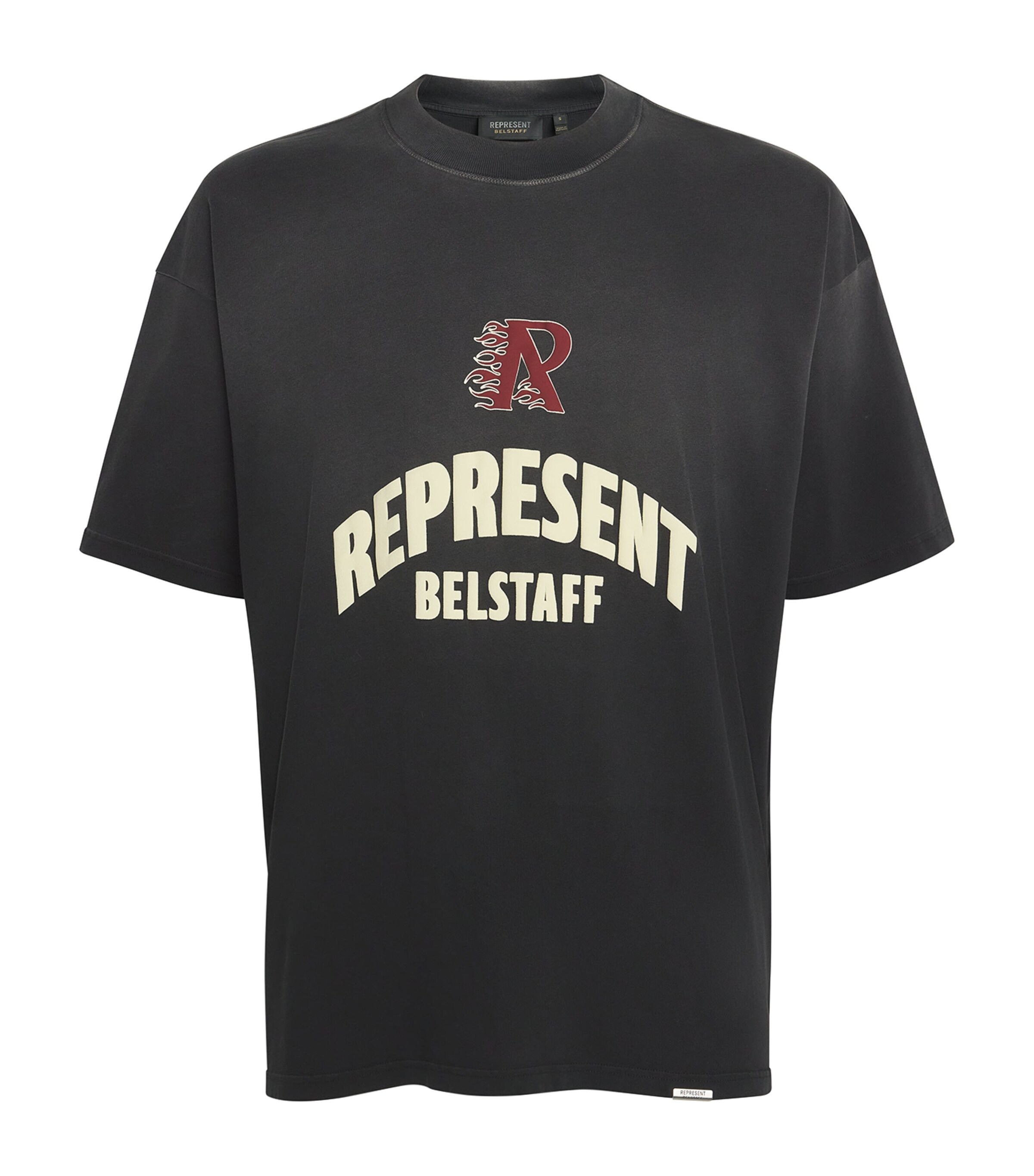 Represent X Belstaff Cotton Flame Phoenix T-shirt In Grey