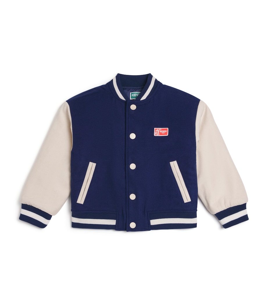 Wool-Blend Varsity Jacket (5-14 Years) 84NMEDIEVAL BLUE Image 1