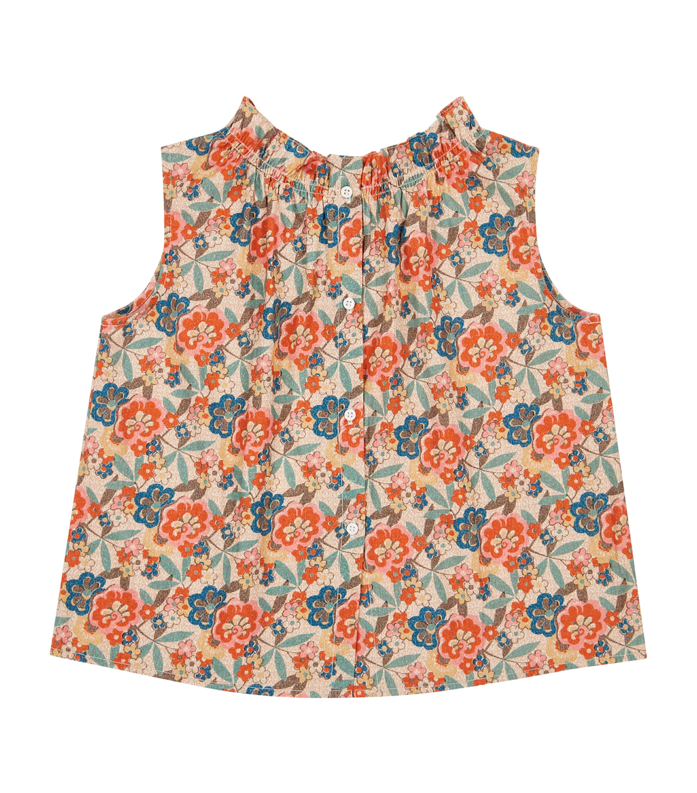 CARAMEL COTTON ALBERTA TOP AND BLOOMERS SET