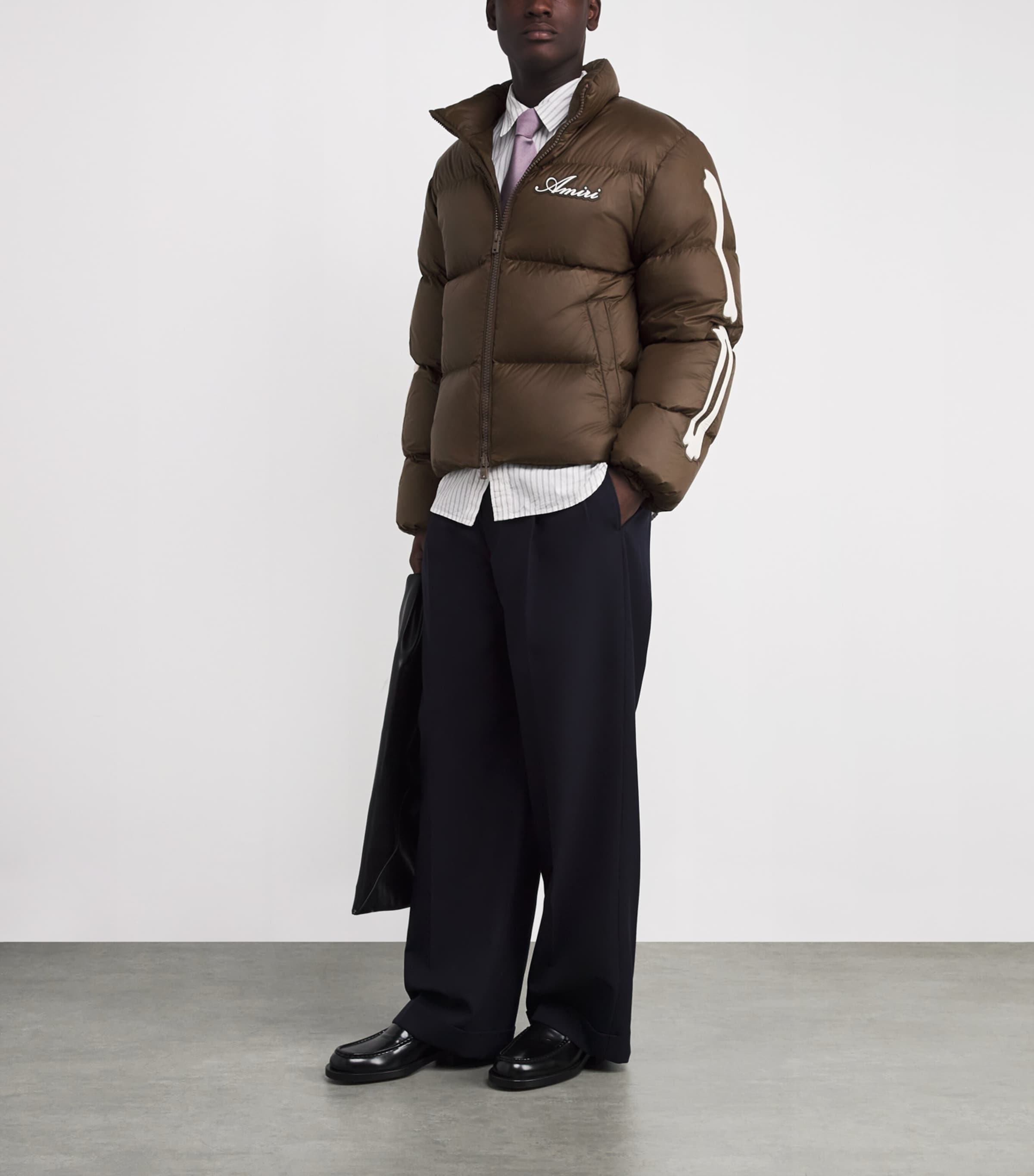 Down Bones Puffer Jacket DARK BROWN Image 2