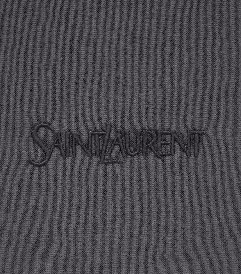 Cotton Embroidered Logo Hoodie 1467 Image 3