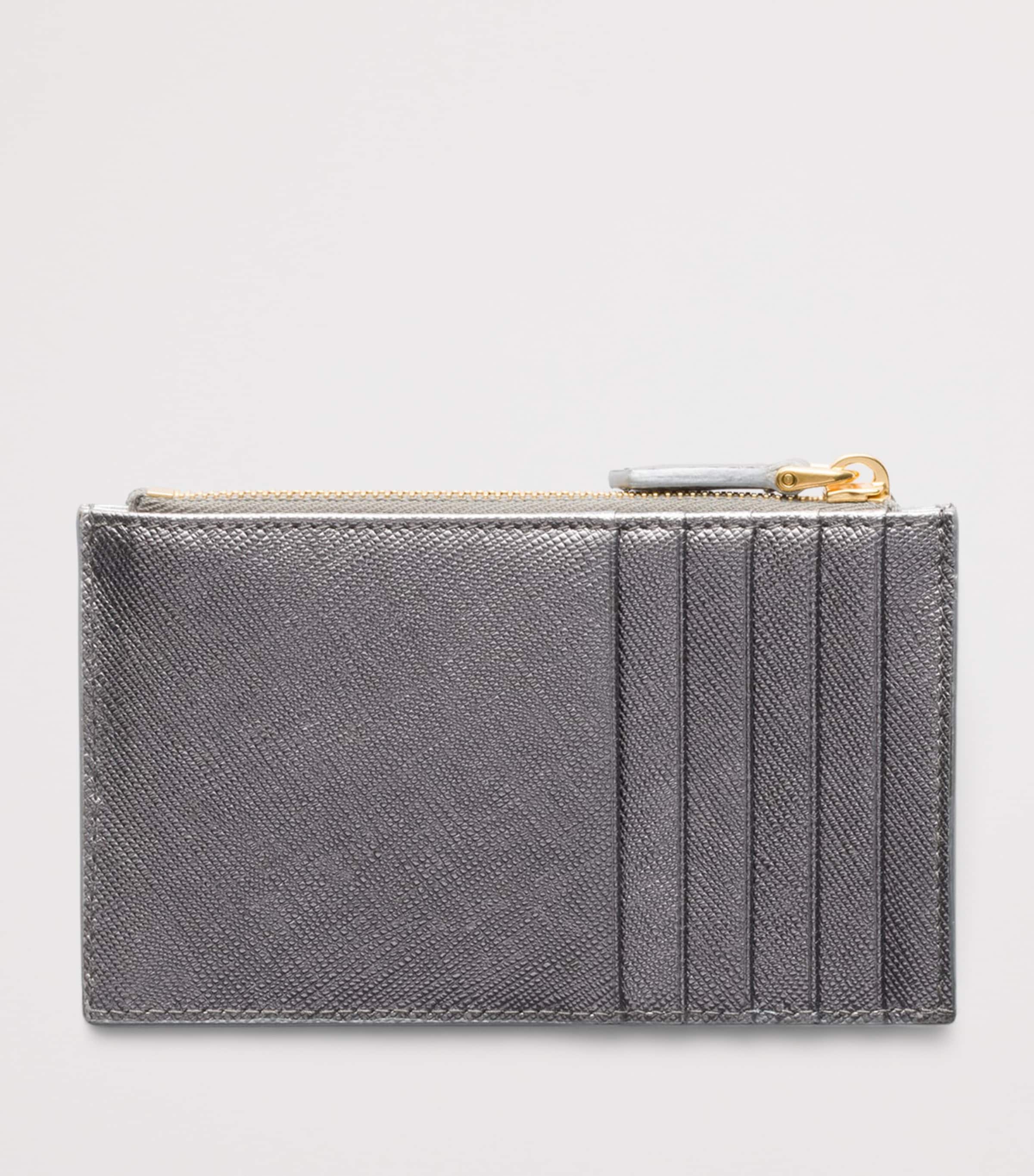 Saffiano Leather Zip-Up Card Holder F0135 Image 3