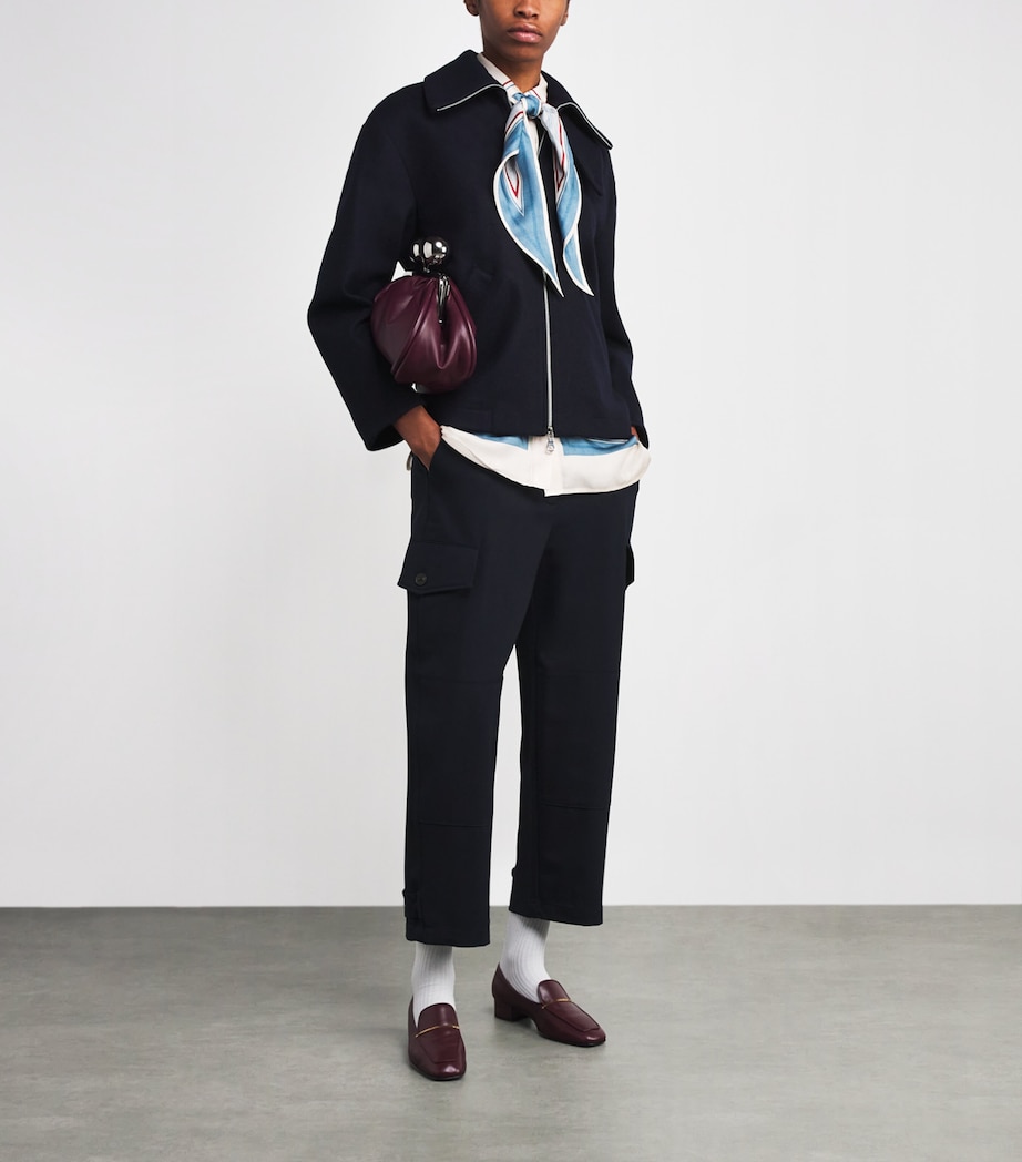 Tech Cropped Cargo Trousers NAVY Image 2