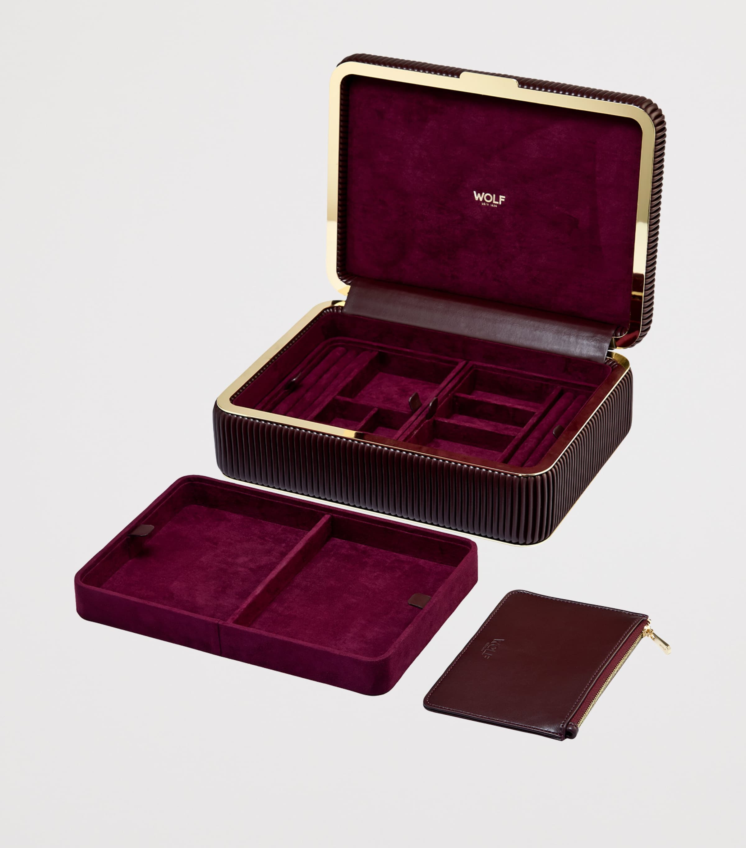 Medium Bella Jewellery Box BORDEAUX Image 6