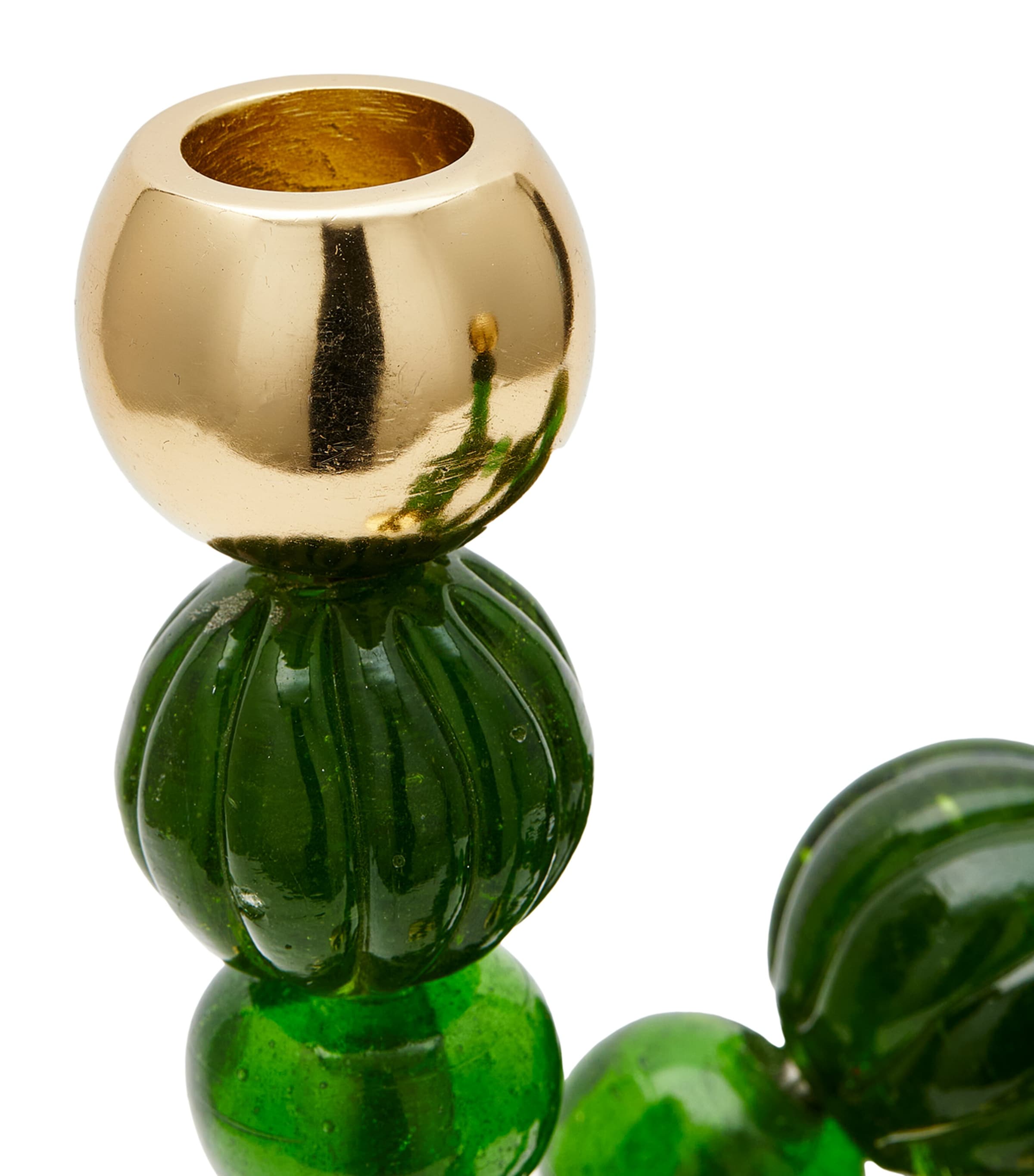 POLSPOTTEN Beads Candle Holder (38cm) Dark Green Image 4