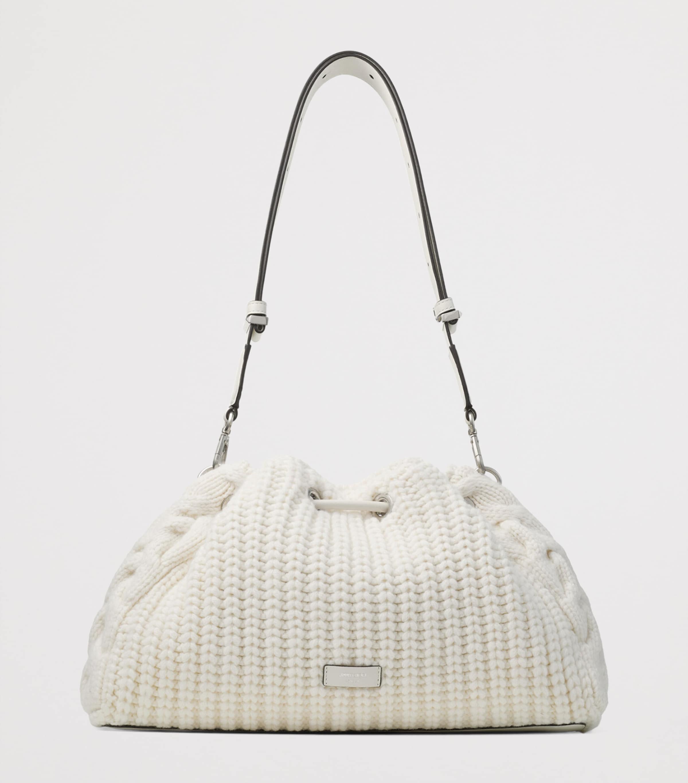 Bon Bon Cinch Wool Top-Handle Bag LATTE/ANTIQUE SILVER Image 4