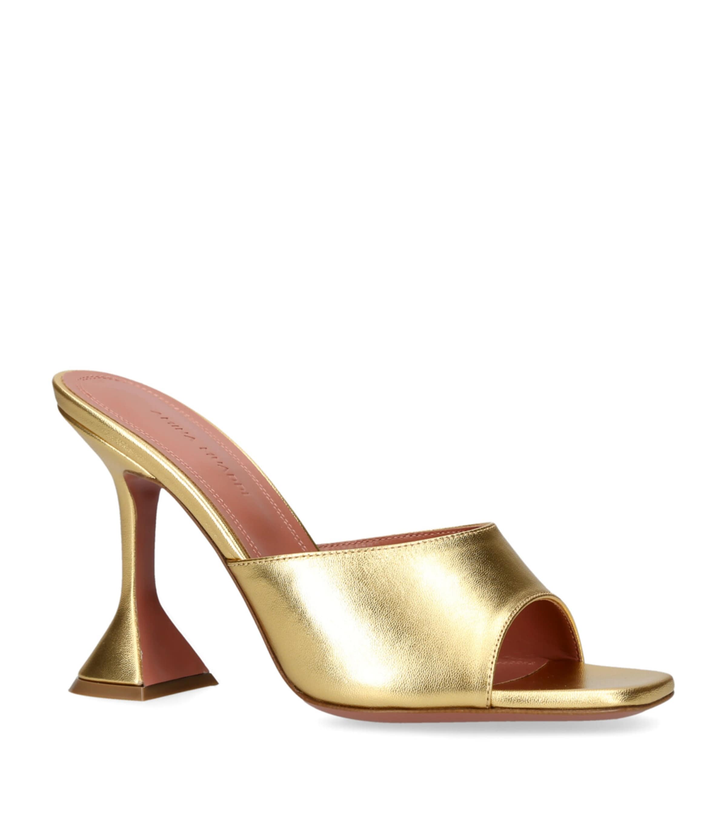 Amina Muaddi Lupita Mules 95 Gold Image 3