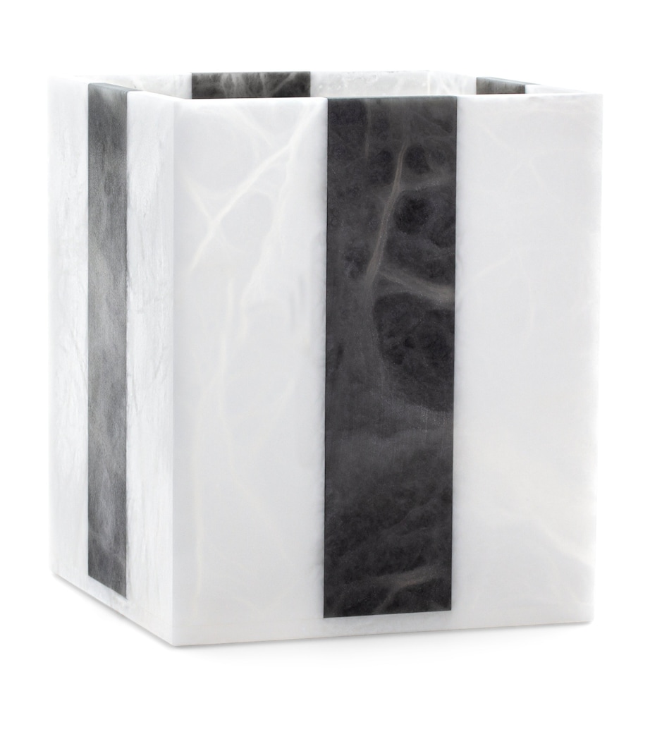 Alabaster Banda Waste Bin WHITE/CHARCOAL Image 1
