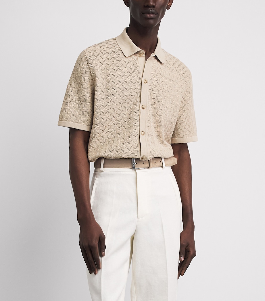 BOSS Suede Elloy Belt Medium Beige Image 2