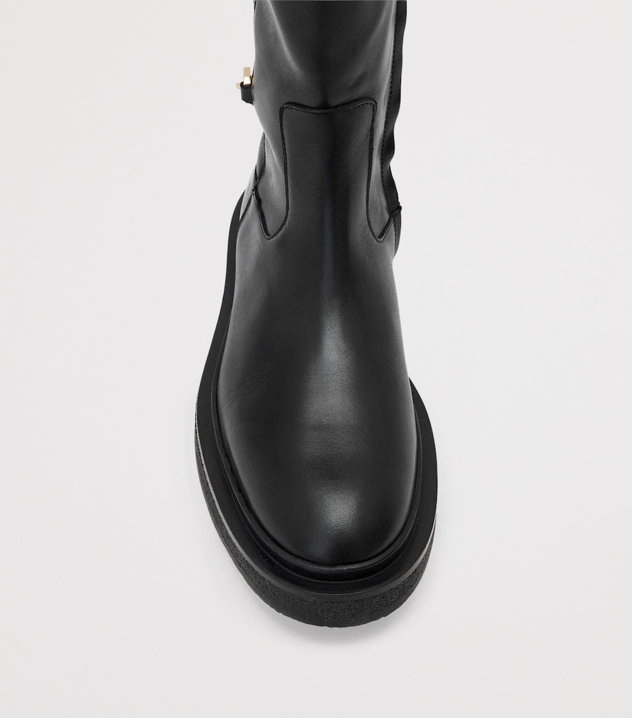 Embellished Escher Knee-High Boots BLACK Image 5