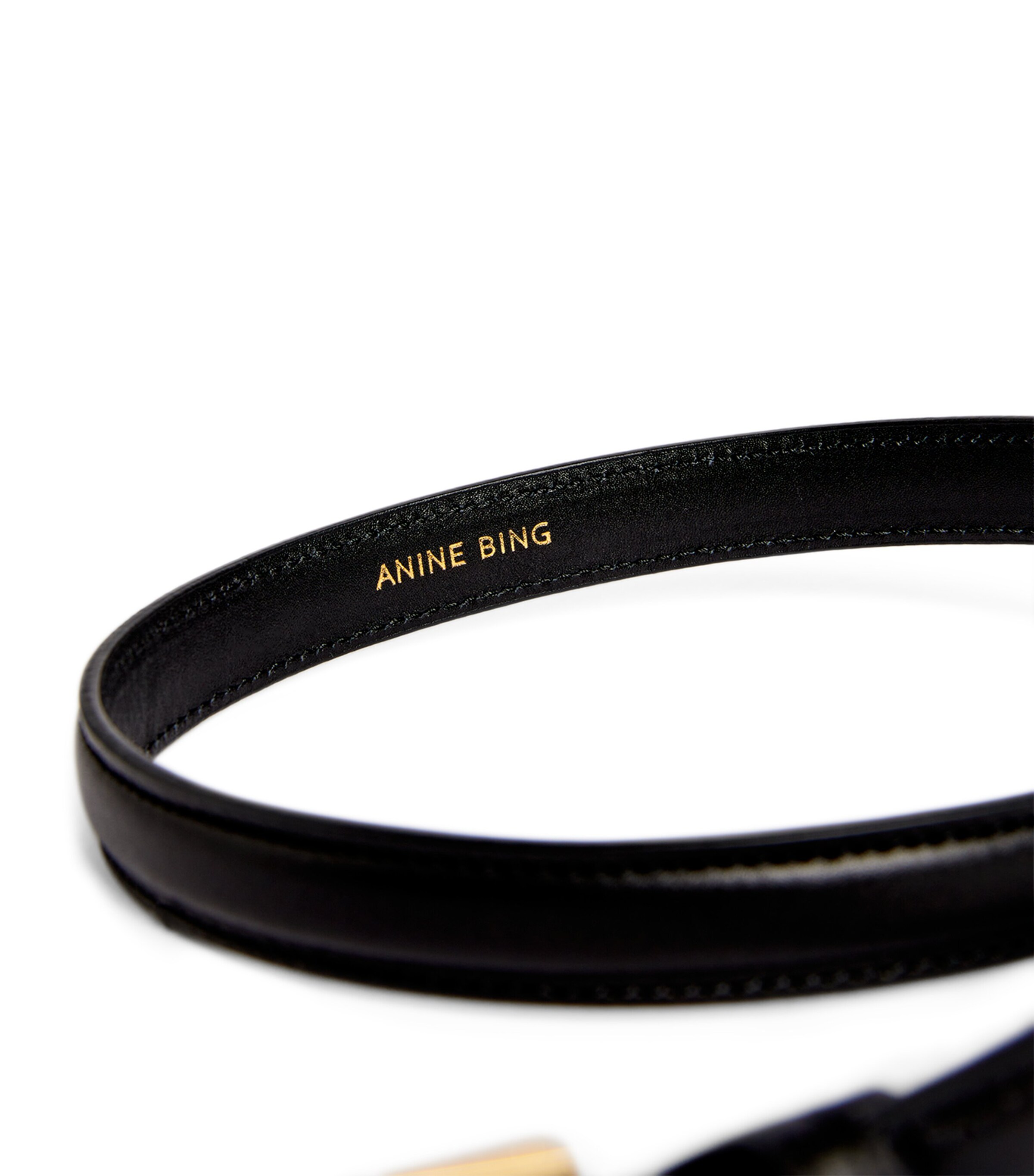 【関税込み】ANINE BING オフホワイト Nicola ベルト ANINE BING: Off-White Nicola Belt | SSENSE