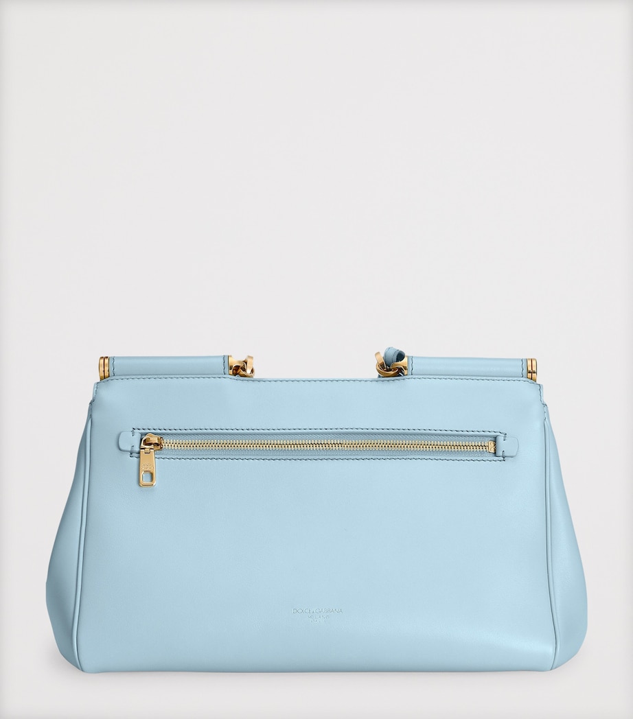 Plongé Calfskin My Sicily Top-Handle Bag 80628-LIGHT BLU Image 5