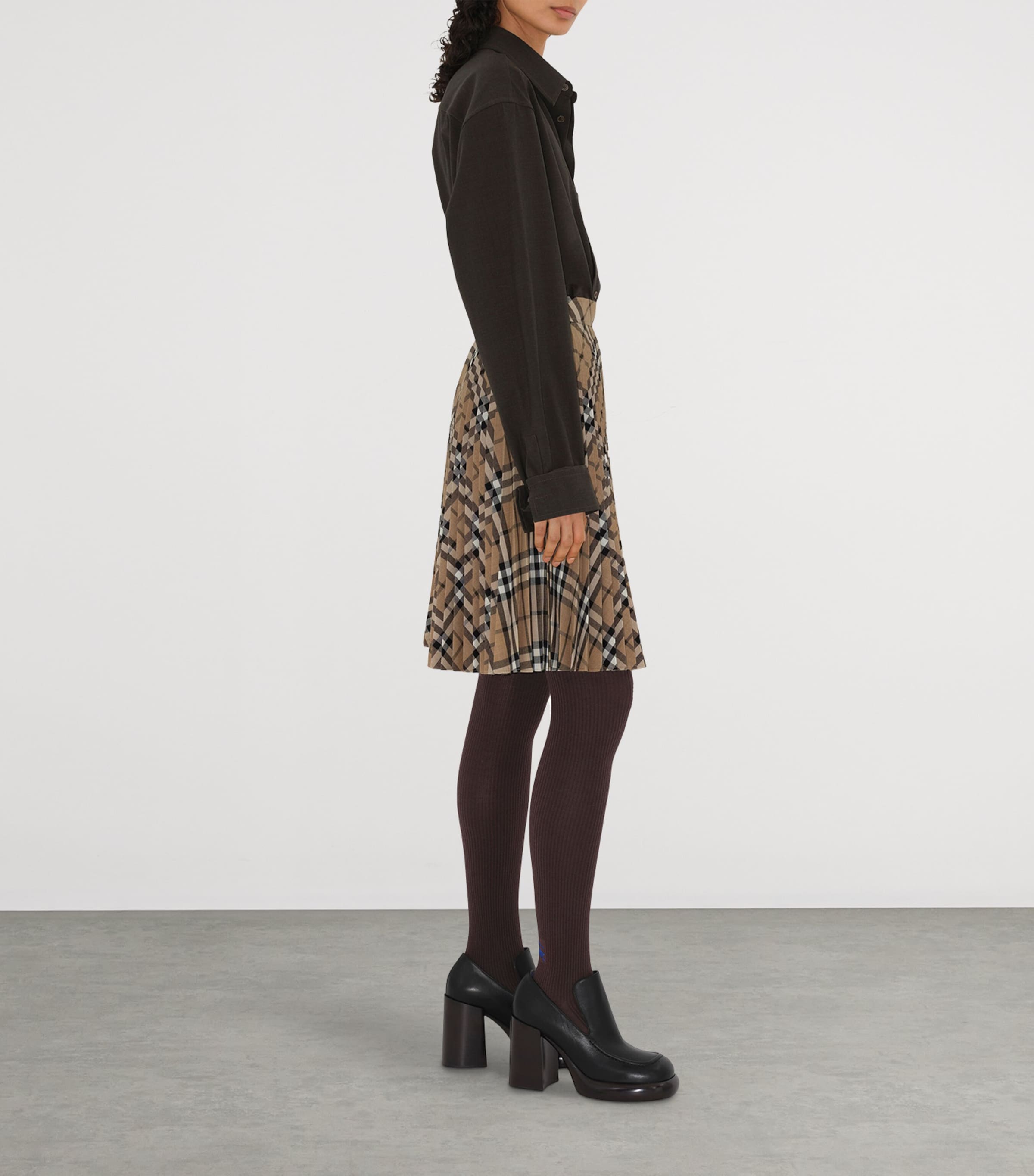 Check Pleated Mini Skirt LINDEN IP CHECK Image 3