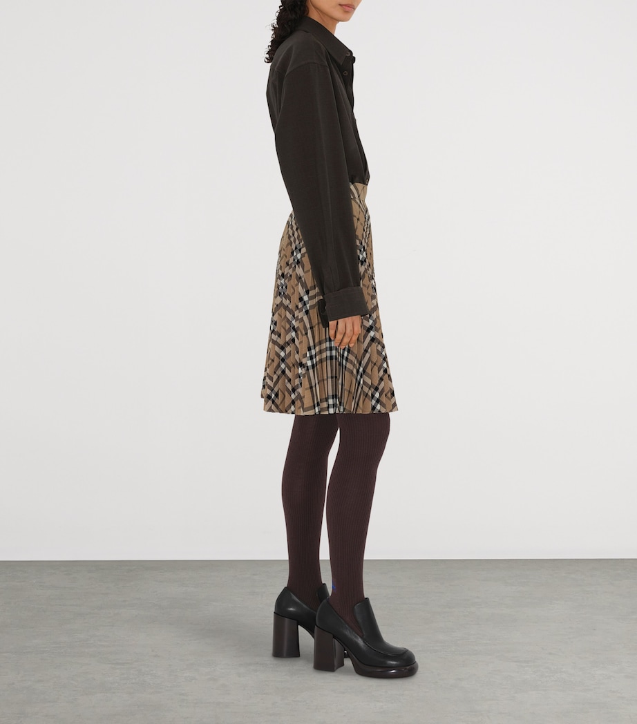 Check Pleated Mini Skirt LINDEN IP CHECK Image 3