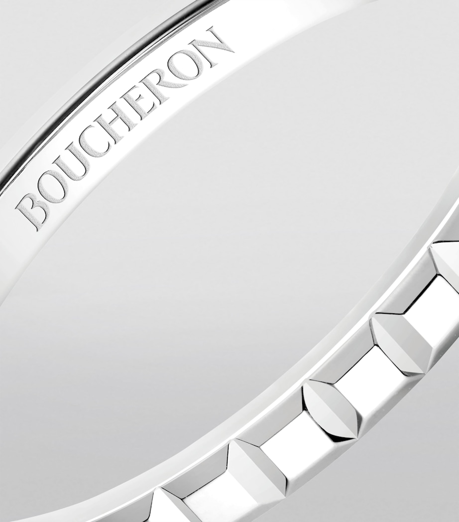 Mini Platinum Clou de Paris Wedding Band MULTI Image 3