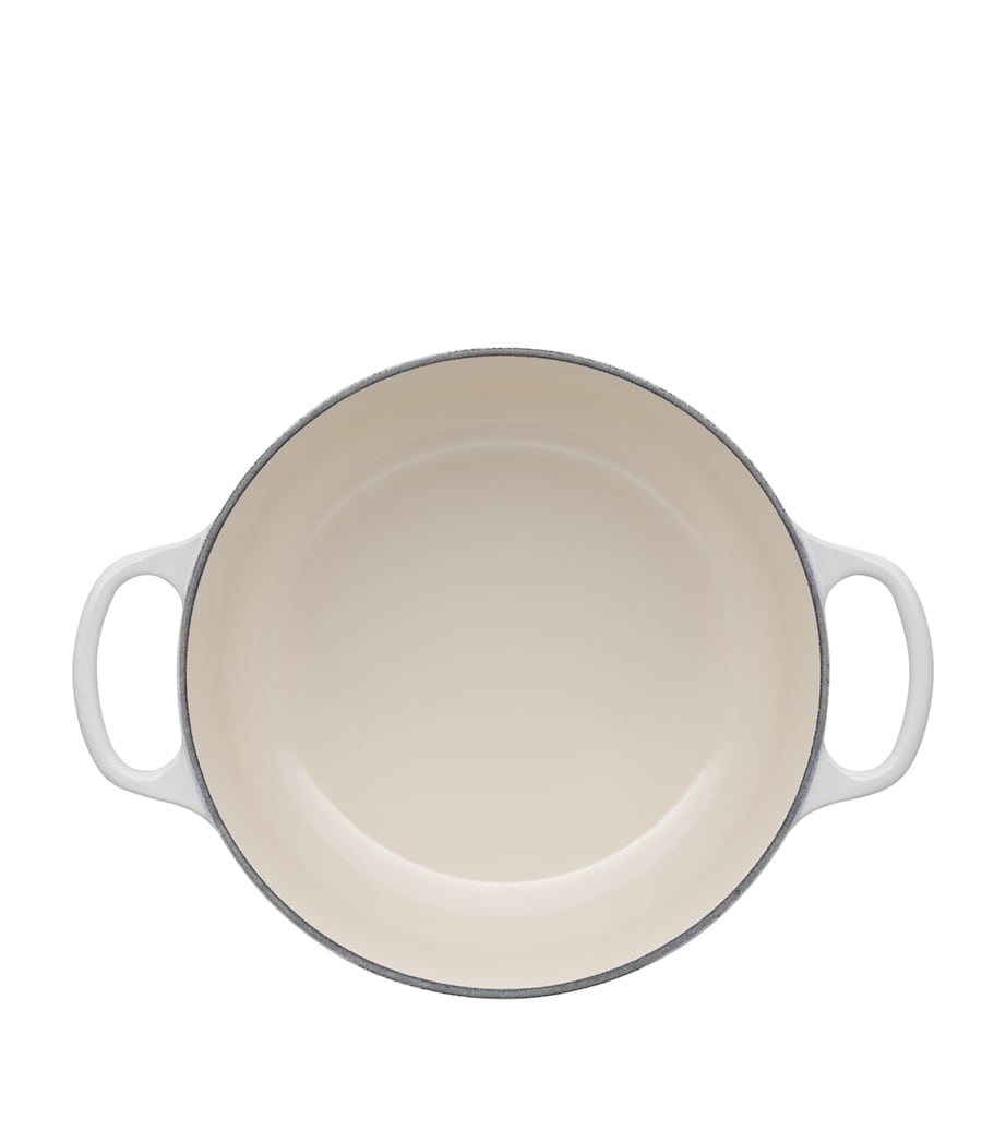 Cast Iron Round Casserole Dish (20cm) MERINGUE Image 2