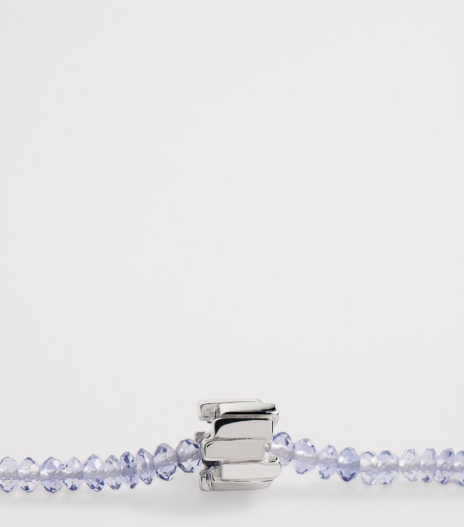 Suzanne Kalan White Gold and Iolite Infinite Beaded Necklace Wg/iol Image 4