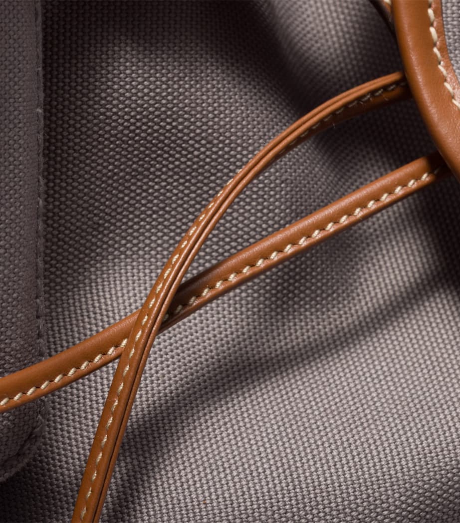 Canvas-Leather Backpack F04KC Image 5