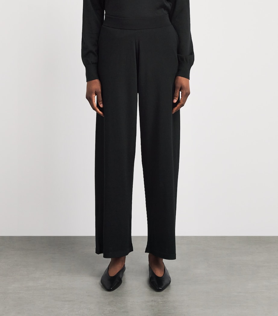 Johnstons Of Elgin Womens Wool Ina Trousers Black Image 4