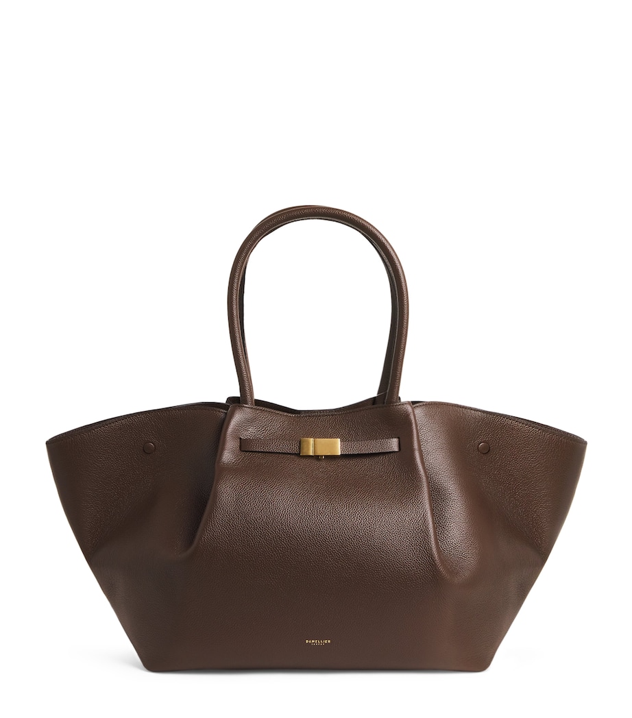 Leather New York Tote Bag MOCHA Image 1