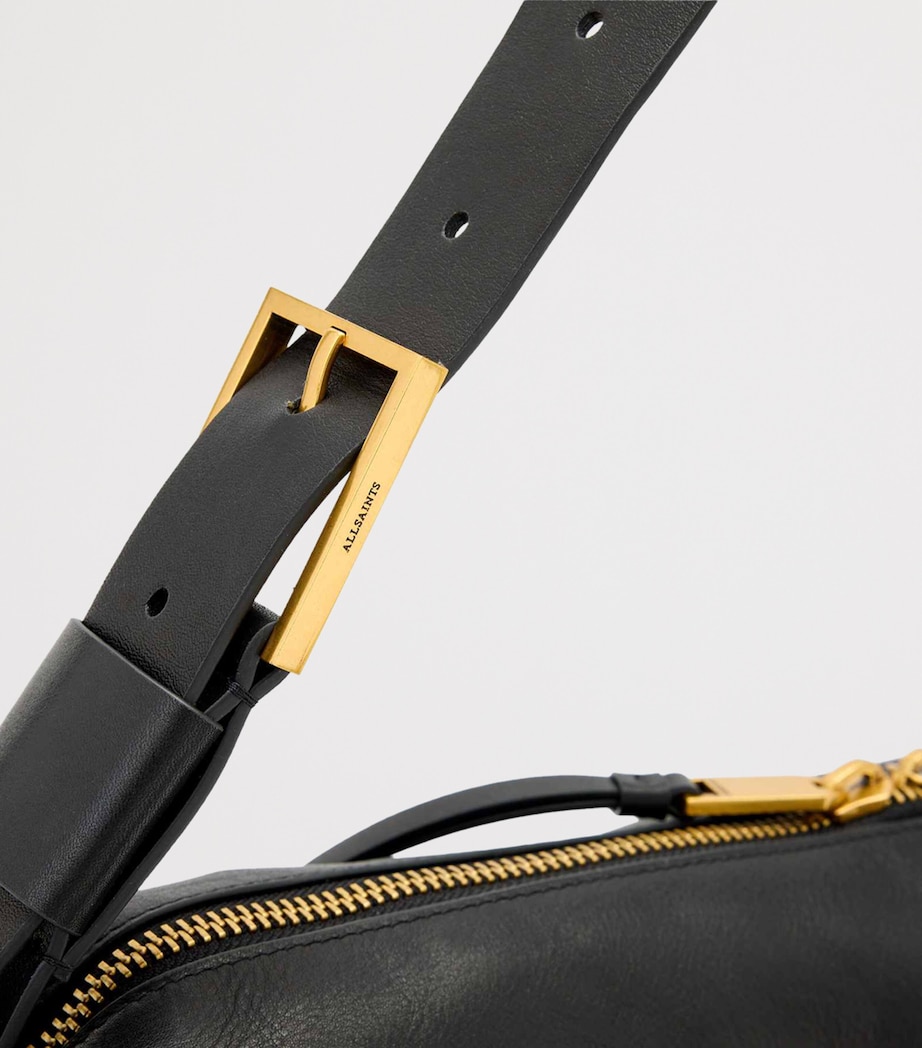 Leather Noemie Shoulder Bag BLACK Image 6