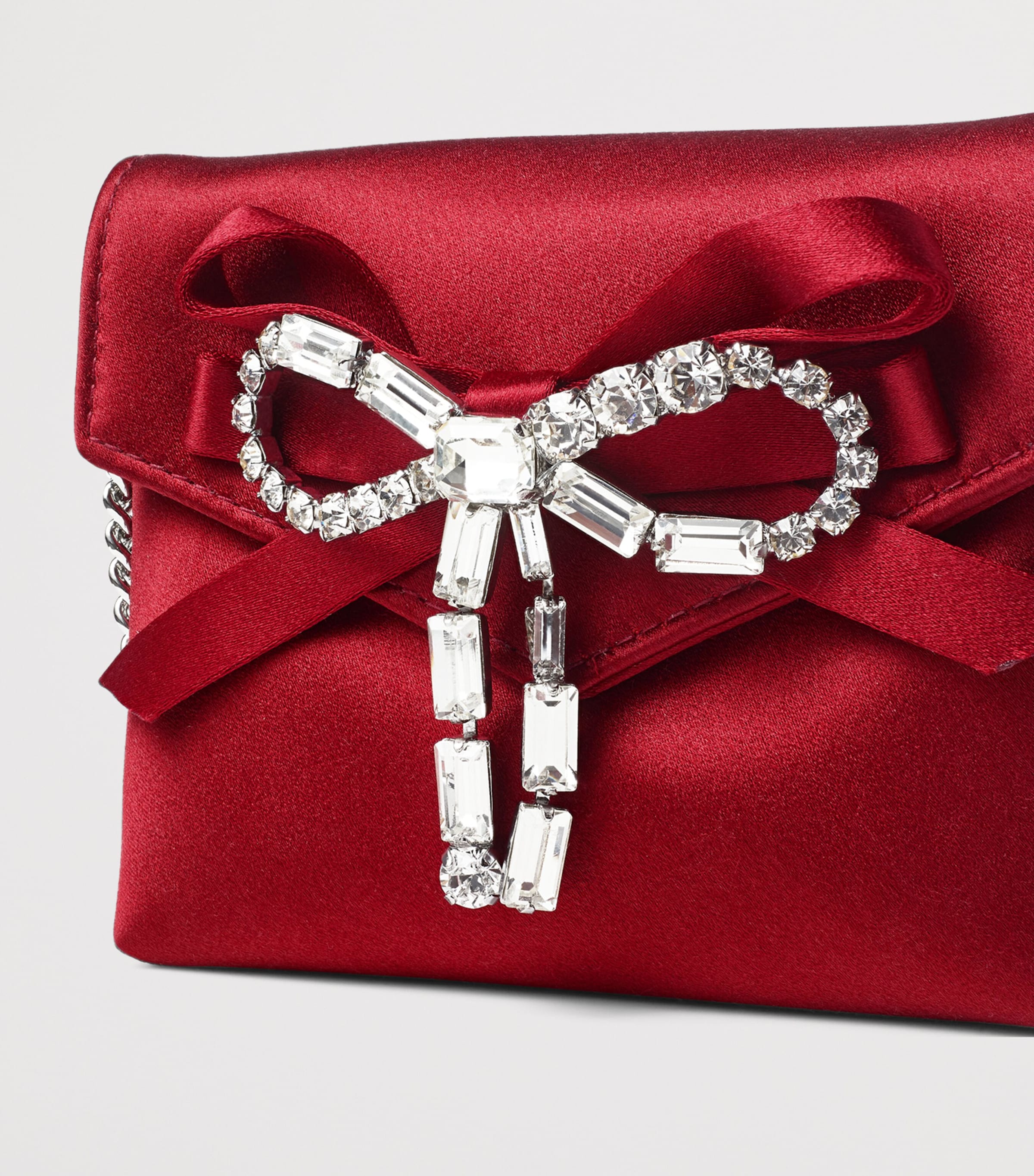 Soft Bow Card Holder RUBY RED/SILVER Image 3