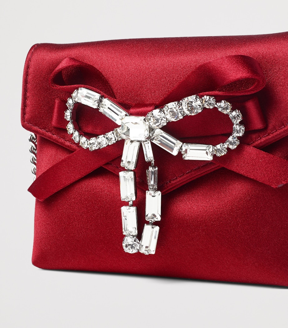 Soft Bow Card Holder RUBY RED/SILVER Image 3