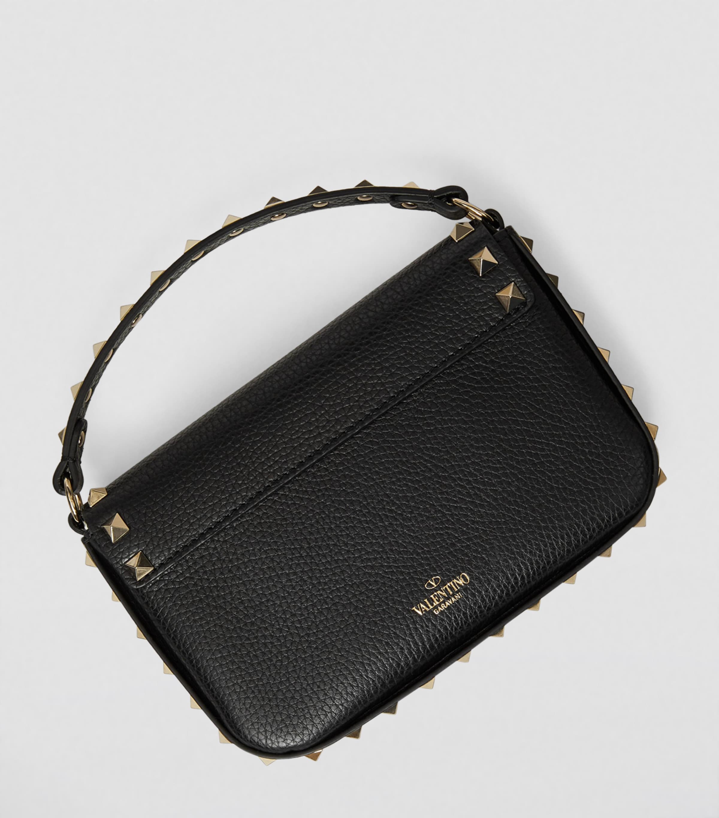 Leather Rockstud Cross-Body Pouch 0NO Image 3