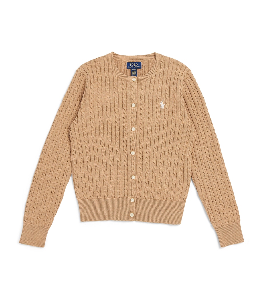 Cotton Cable-Knit Cardigan (2-7 Years) CAMEL Image 1