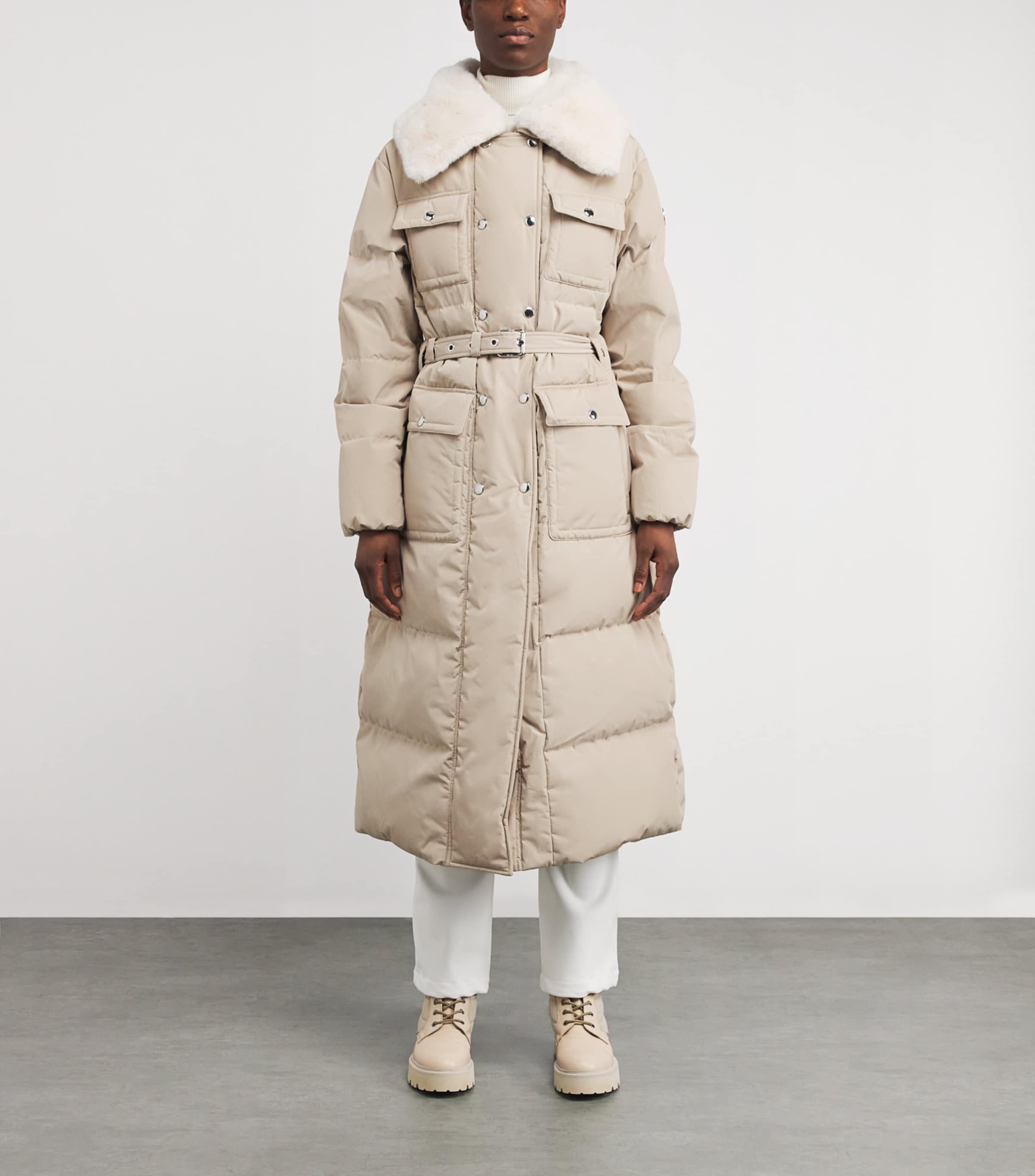 Water-Repellent Vlavi Down Coat 1020LATTE Image 3