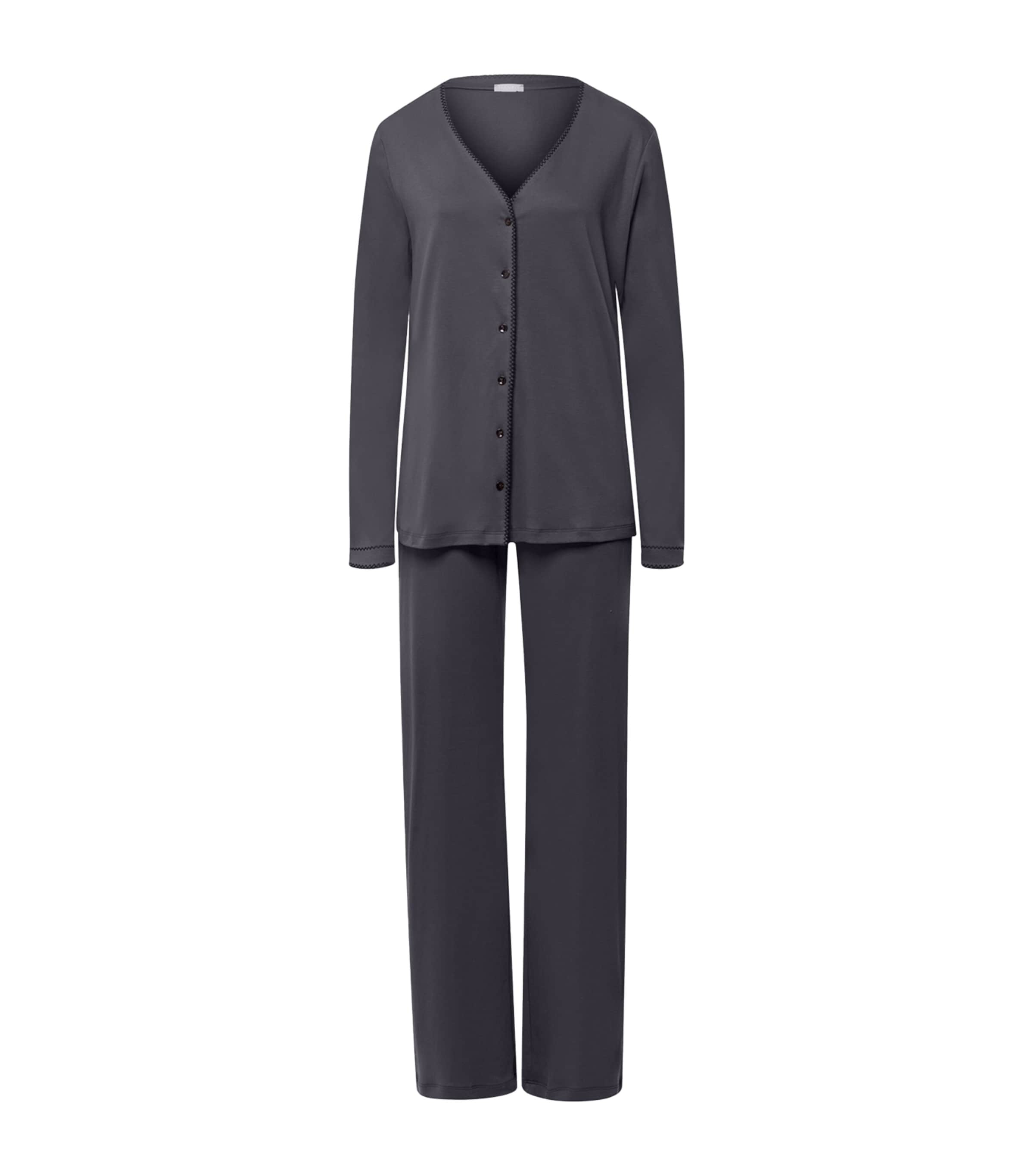 Hanro Cotton Una Pyjama Set In Black