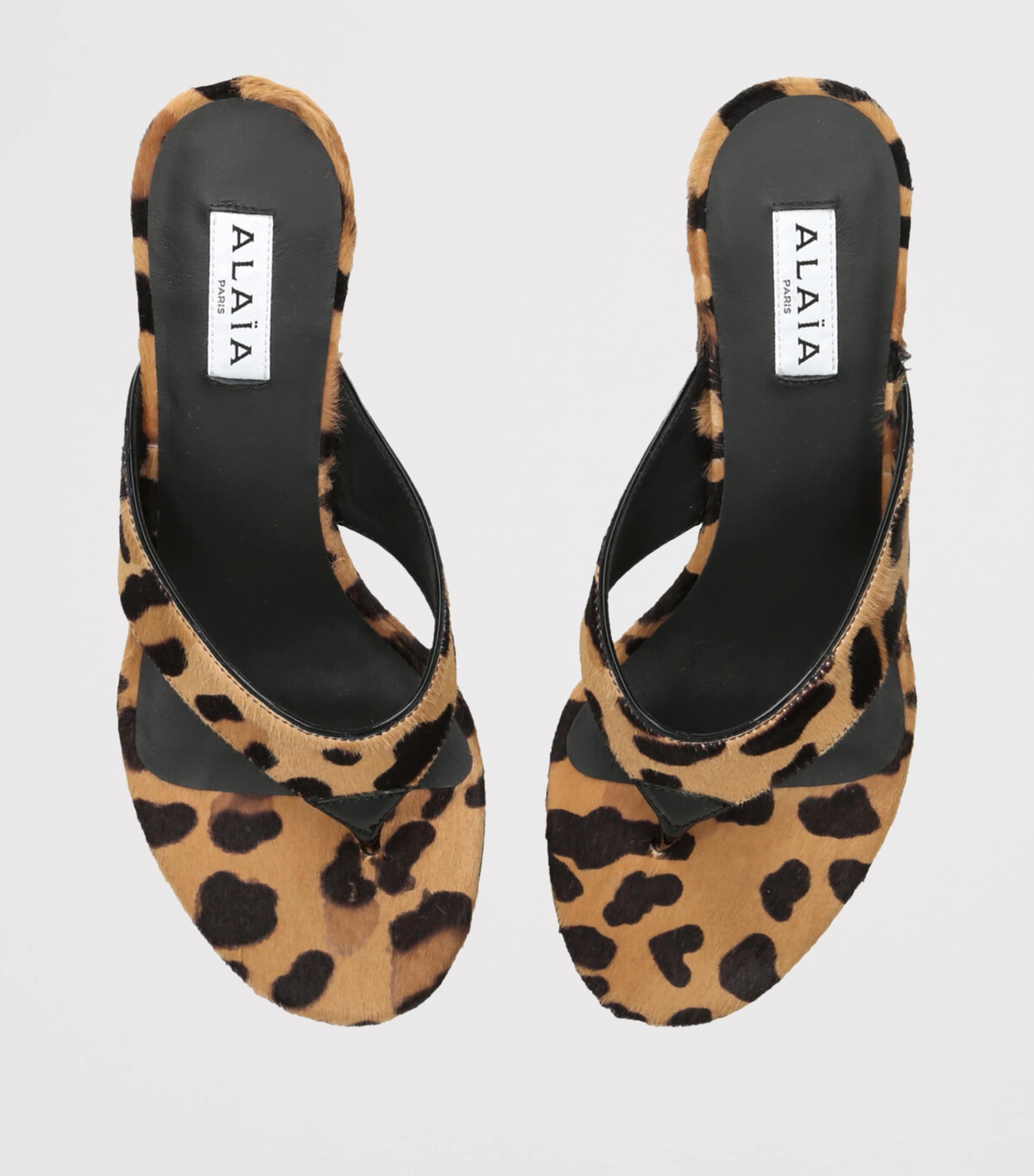 Leopard-Print Heeled Mules 55 DK.BRN COM Image 4