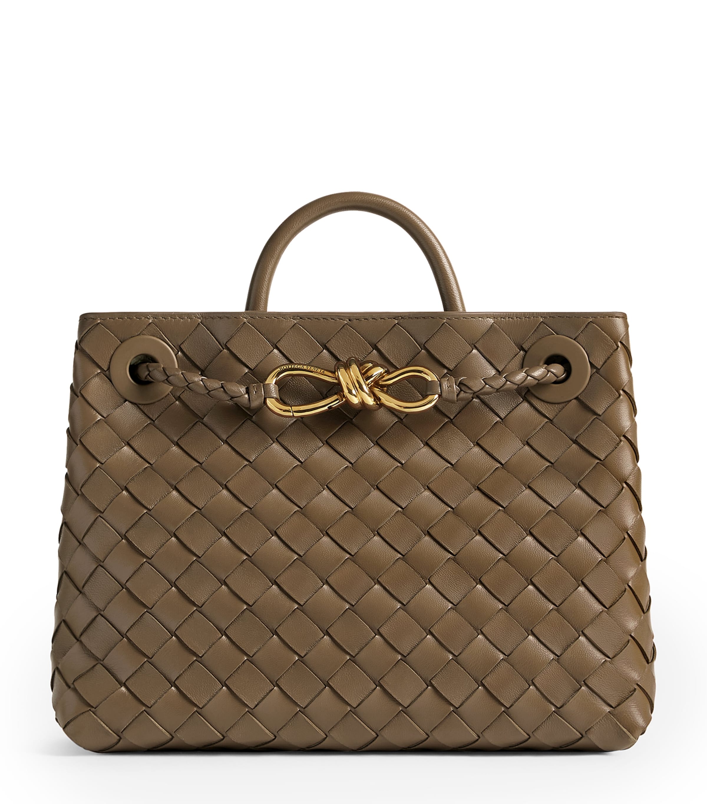 Bottega Veneta Small Leather Andiamo Top-Handle Bag Image 1
