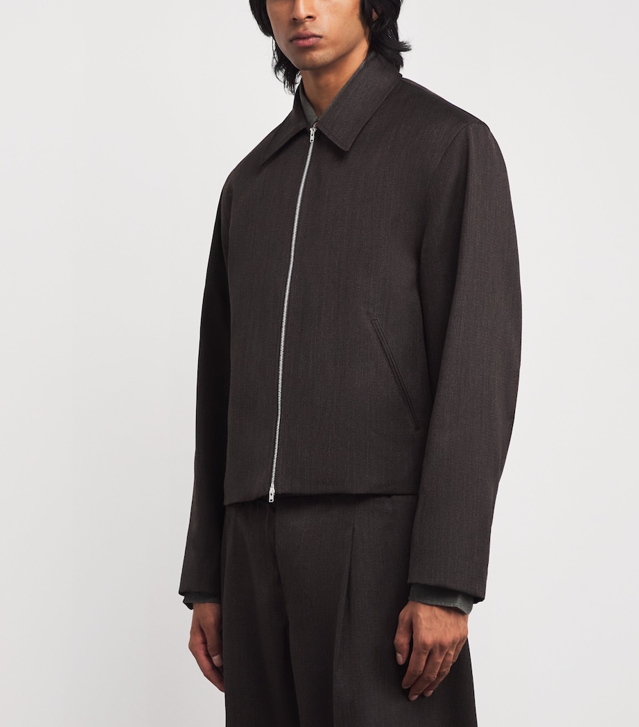 Virgin Wool Mini Jacket HAVANA BROWN CHAIN Image 3