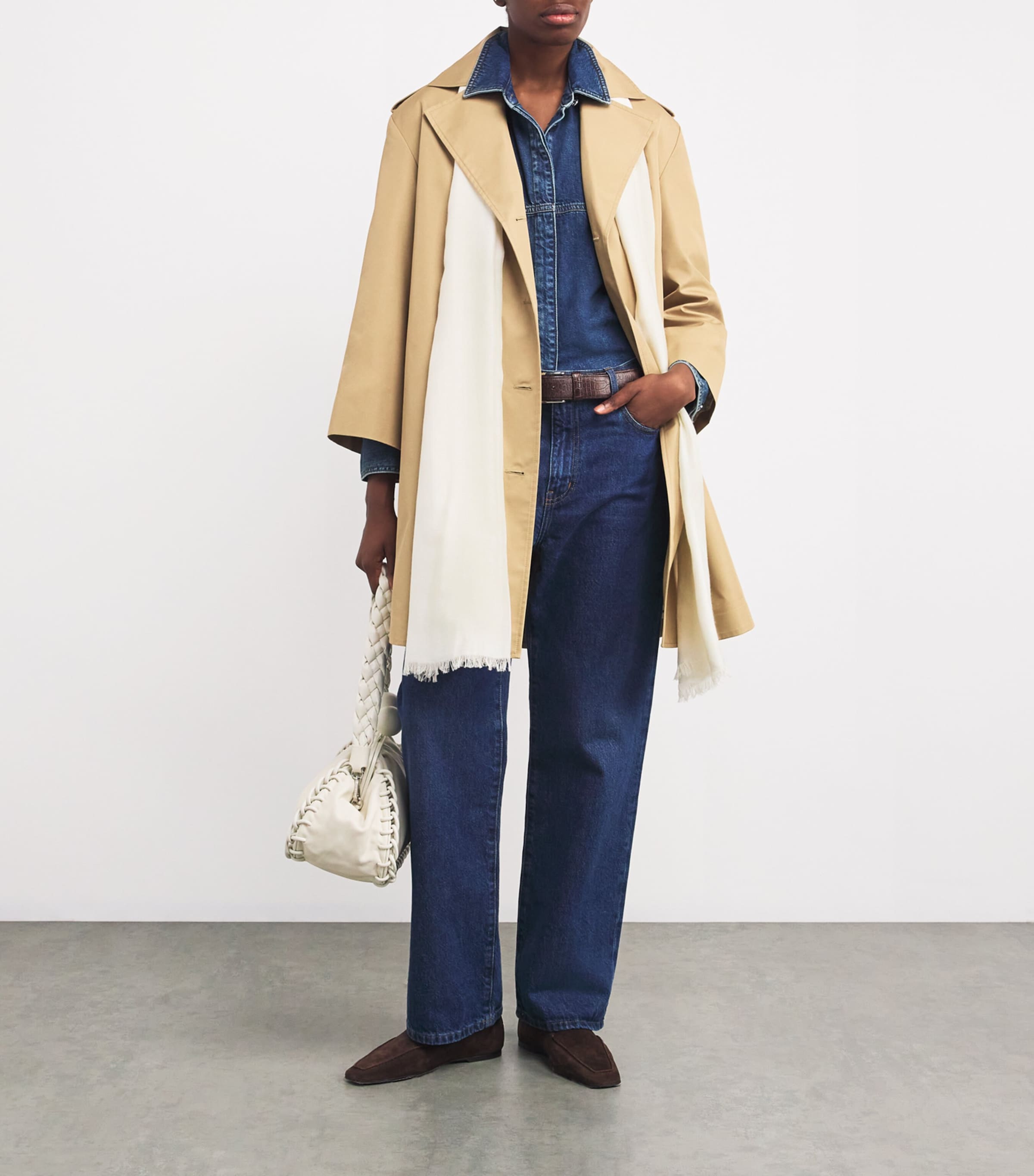 Weekend Max Mara Modal-Cotton-Blend Scarf White Image 2