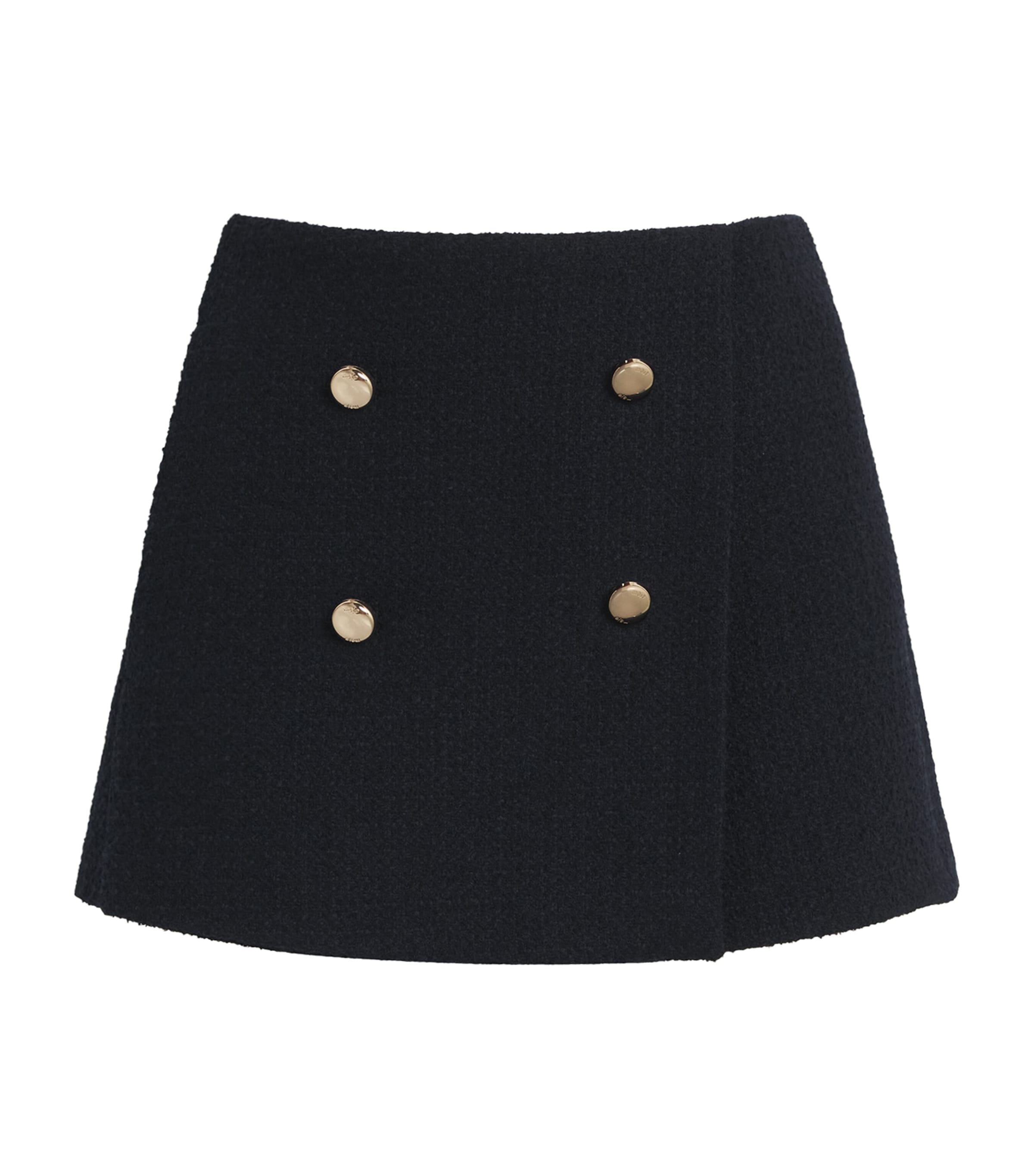 Tweed Contrast-Trim Shorts NAVY Image 1