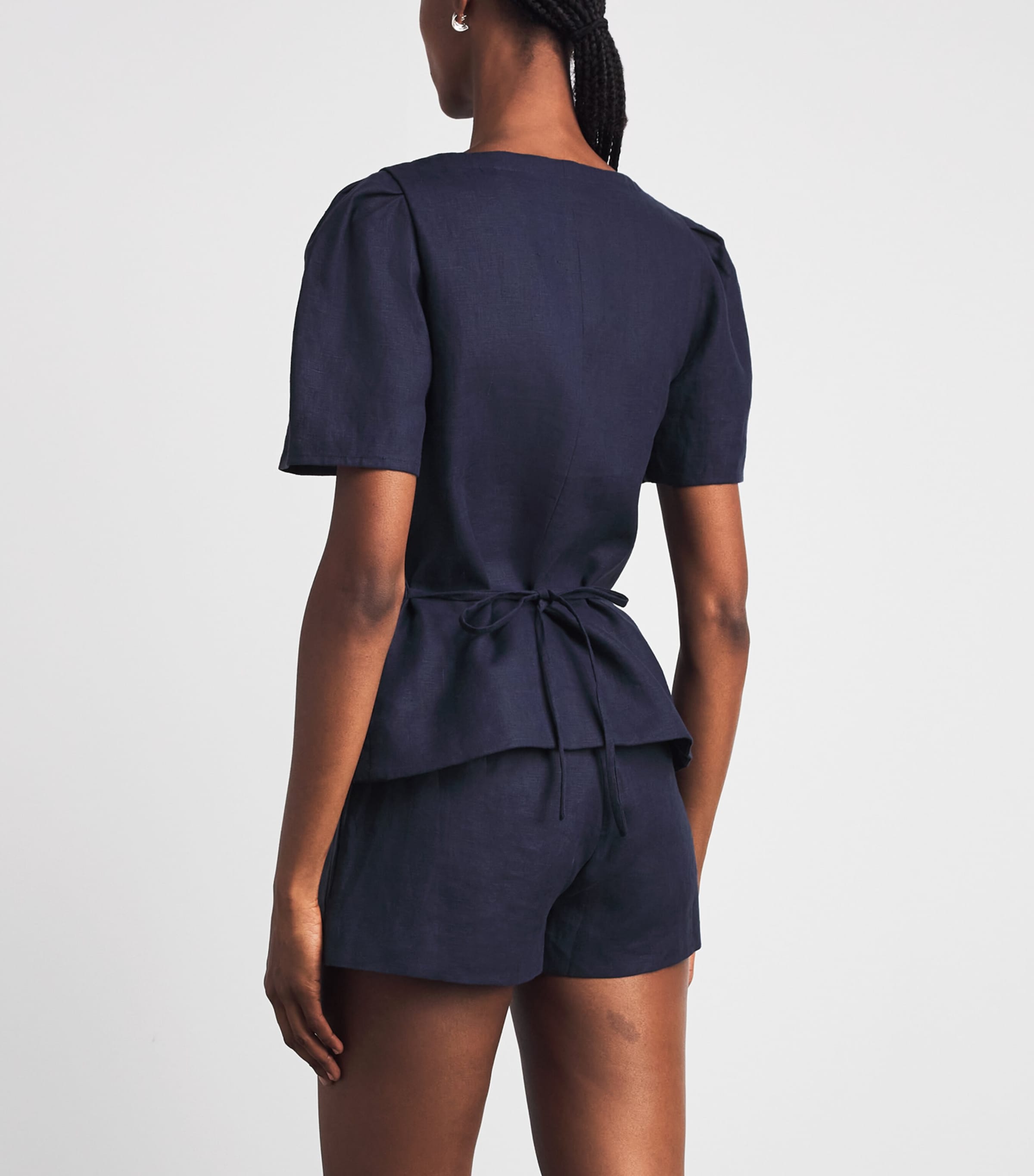 Faithfull The Brand Womens Linen Emma Vest Navy Image 5