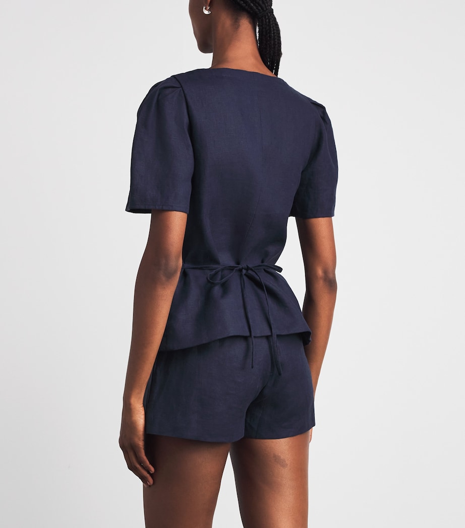 Faithfull The Brand Womens Linen Emma Vest Navy Image 5
