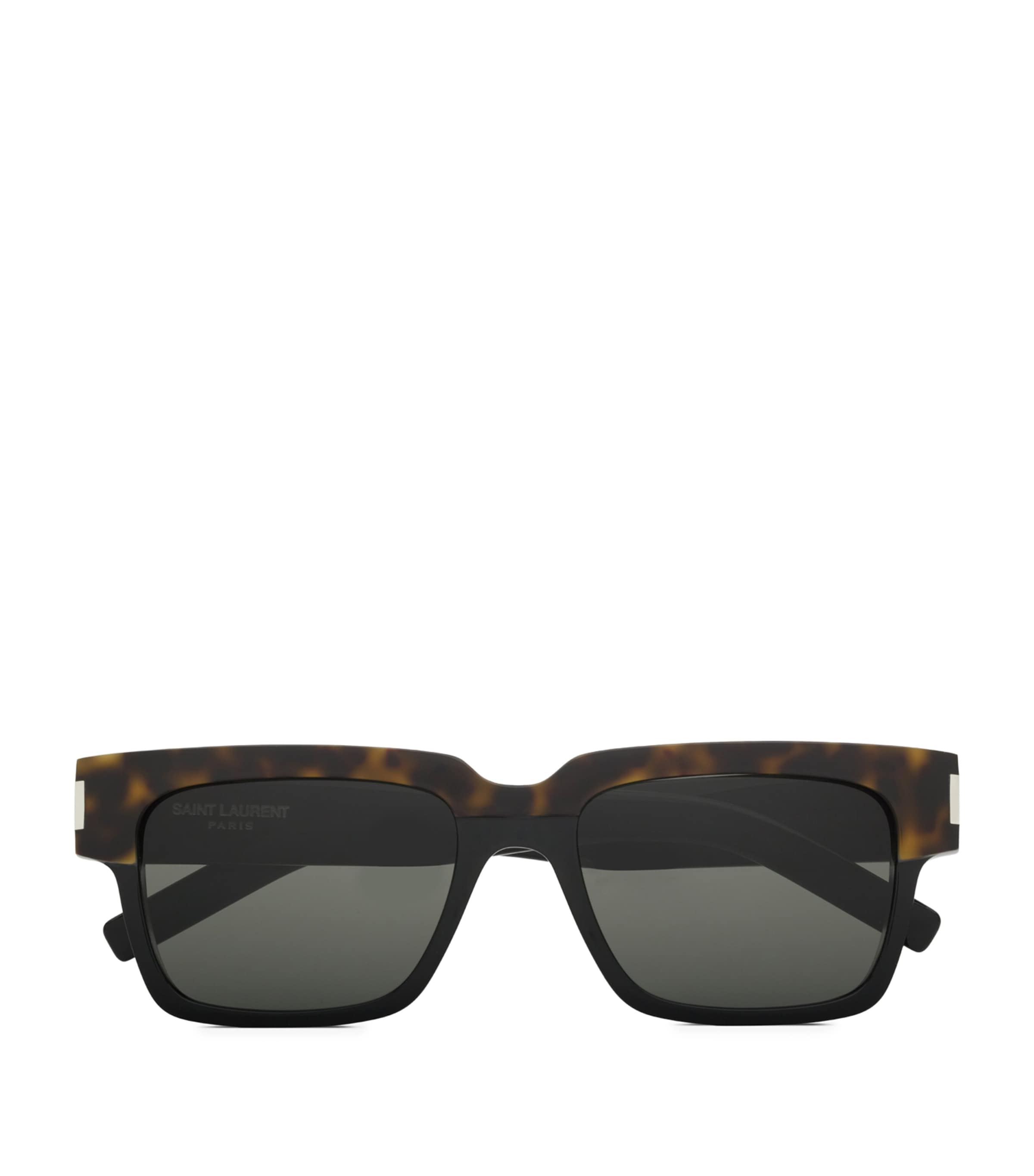 Saint Laurent Rectangular Wellington Sunglasses In Brown