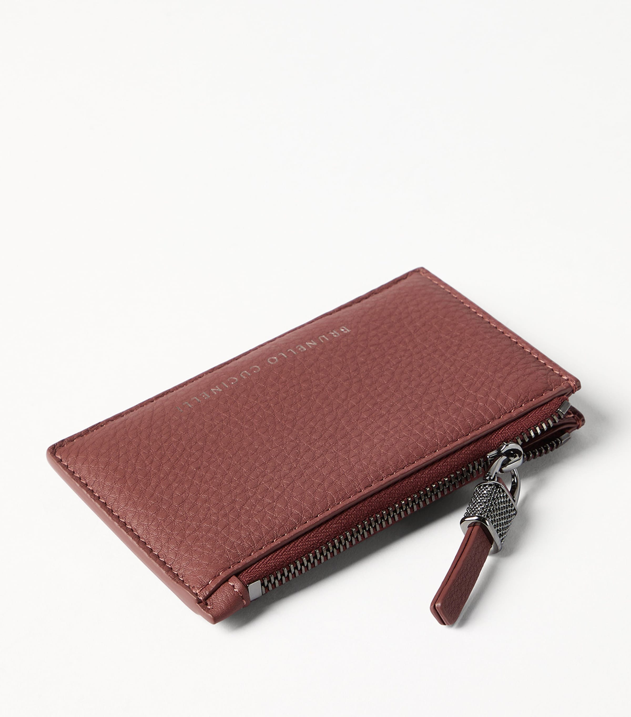 Brunello Cucinelli Leather Zipped Card Holder Image 5