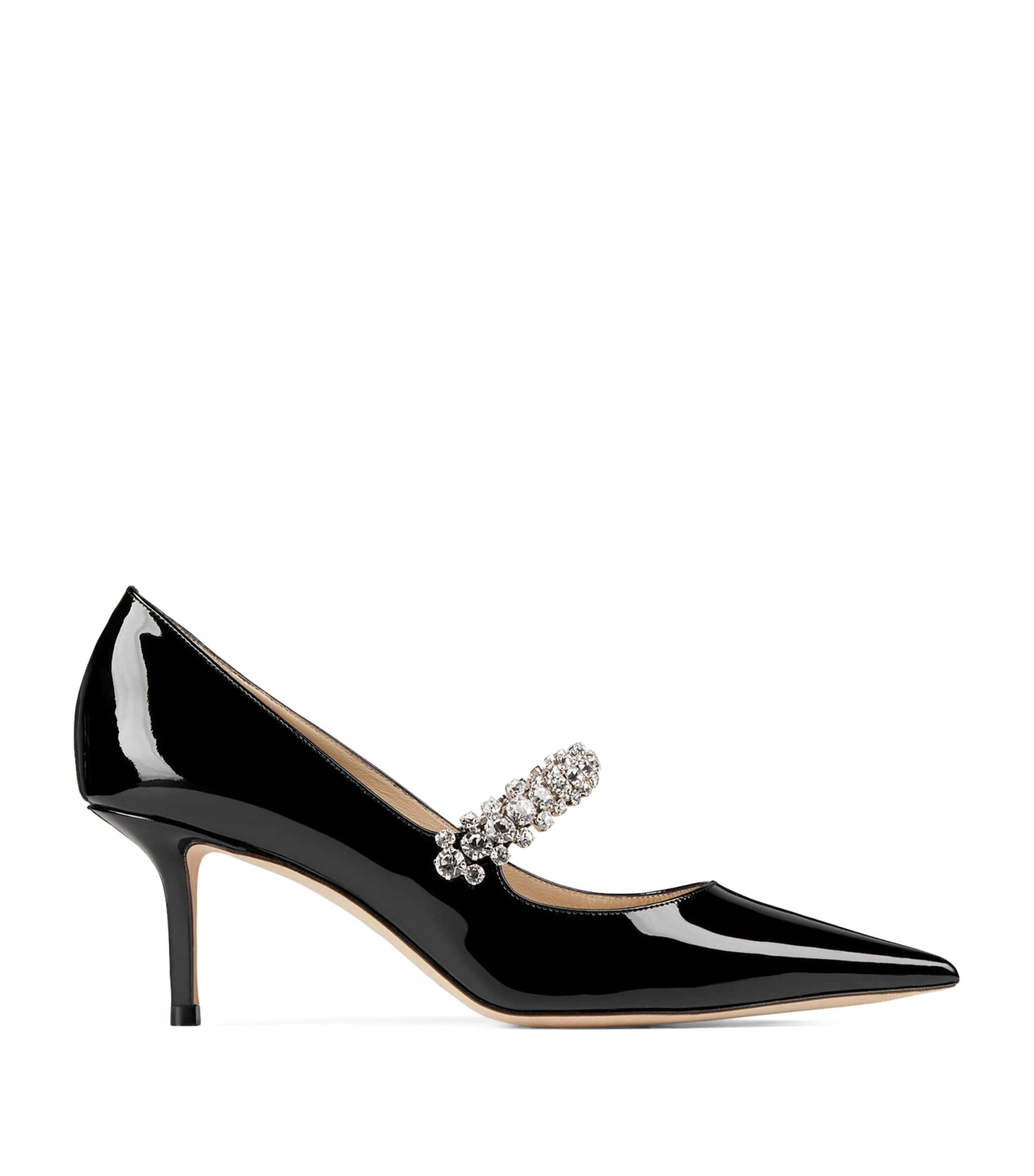 Jimmy Choo Bing 65mm Crystal-embellished Patent-leather Pumps In Black