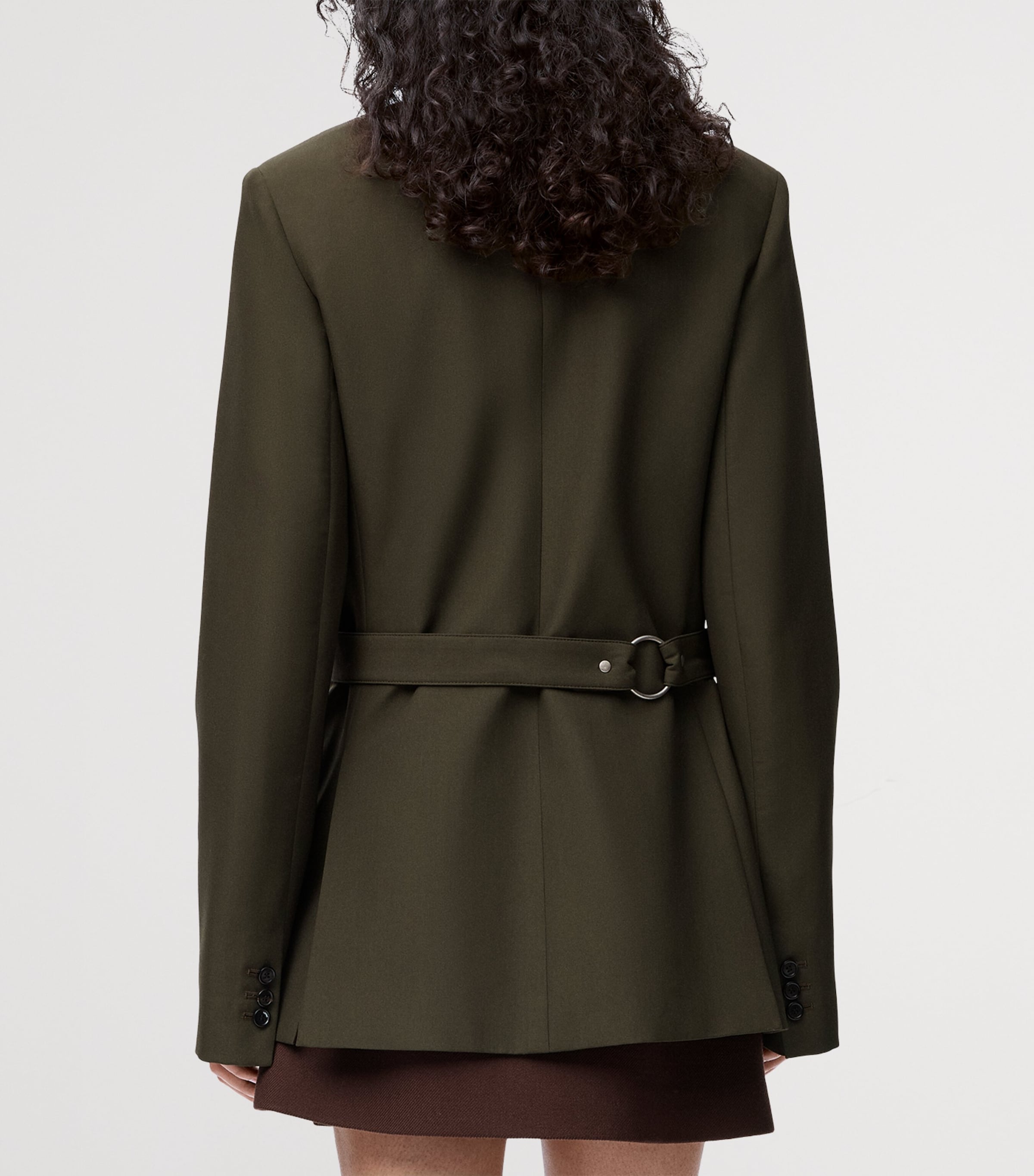 Wool Draped Blazer KHAKI GREEN Image 4
