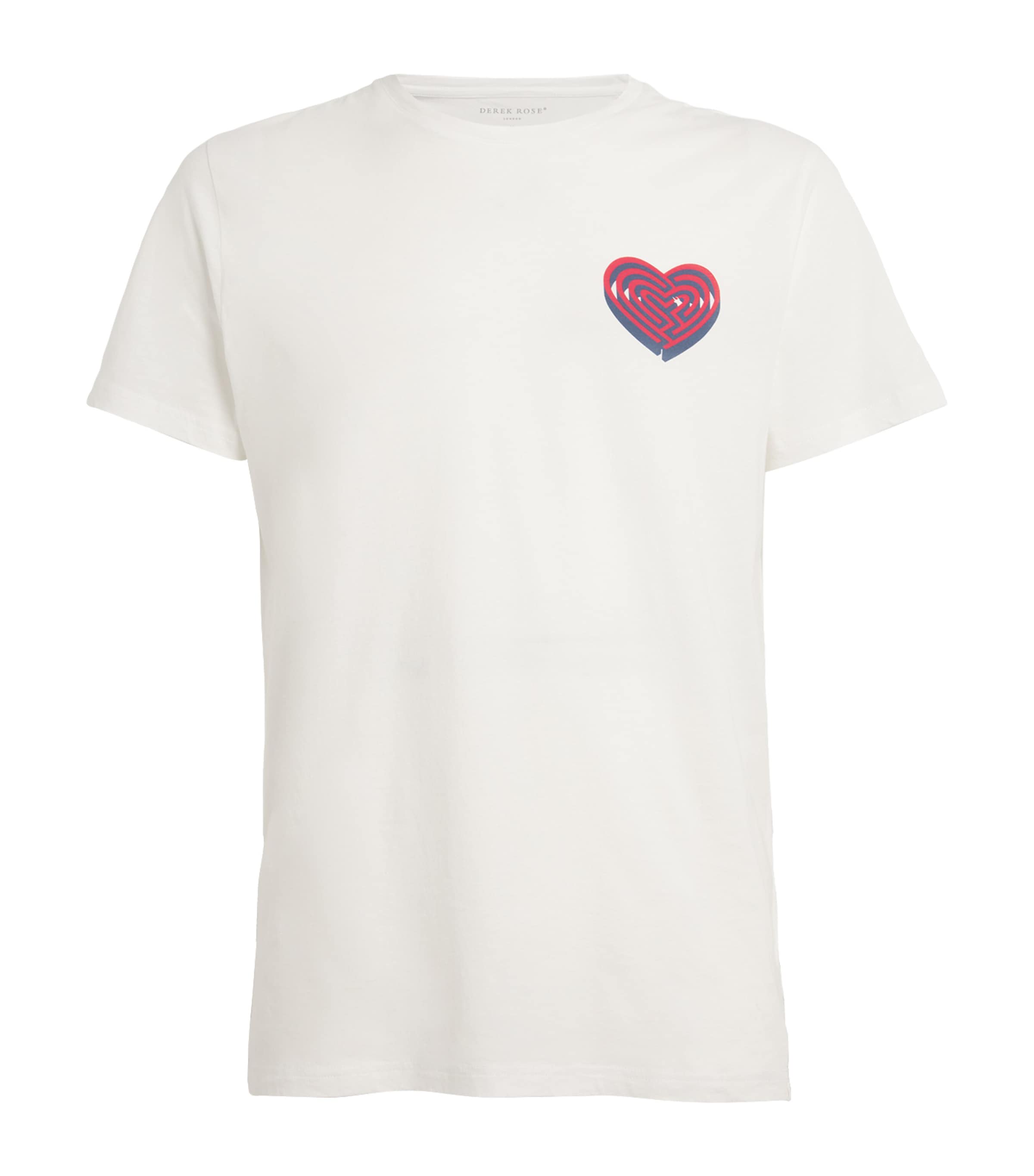 DEREK ROSE HEART MOTIF RIPLEY T-SHIRT