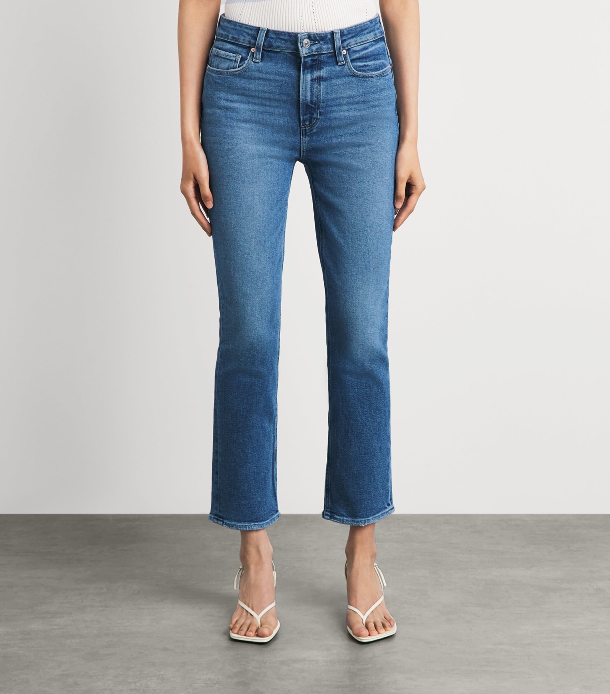 PAIGE Womens Stretch-Denim Cindy Straight Jeans Buckingham Image 4