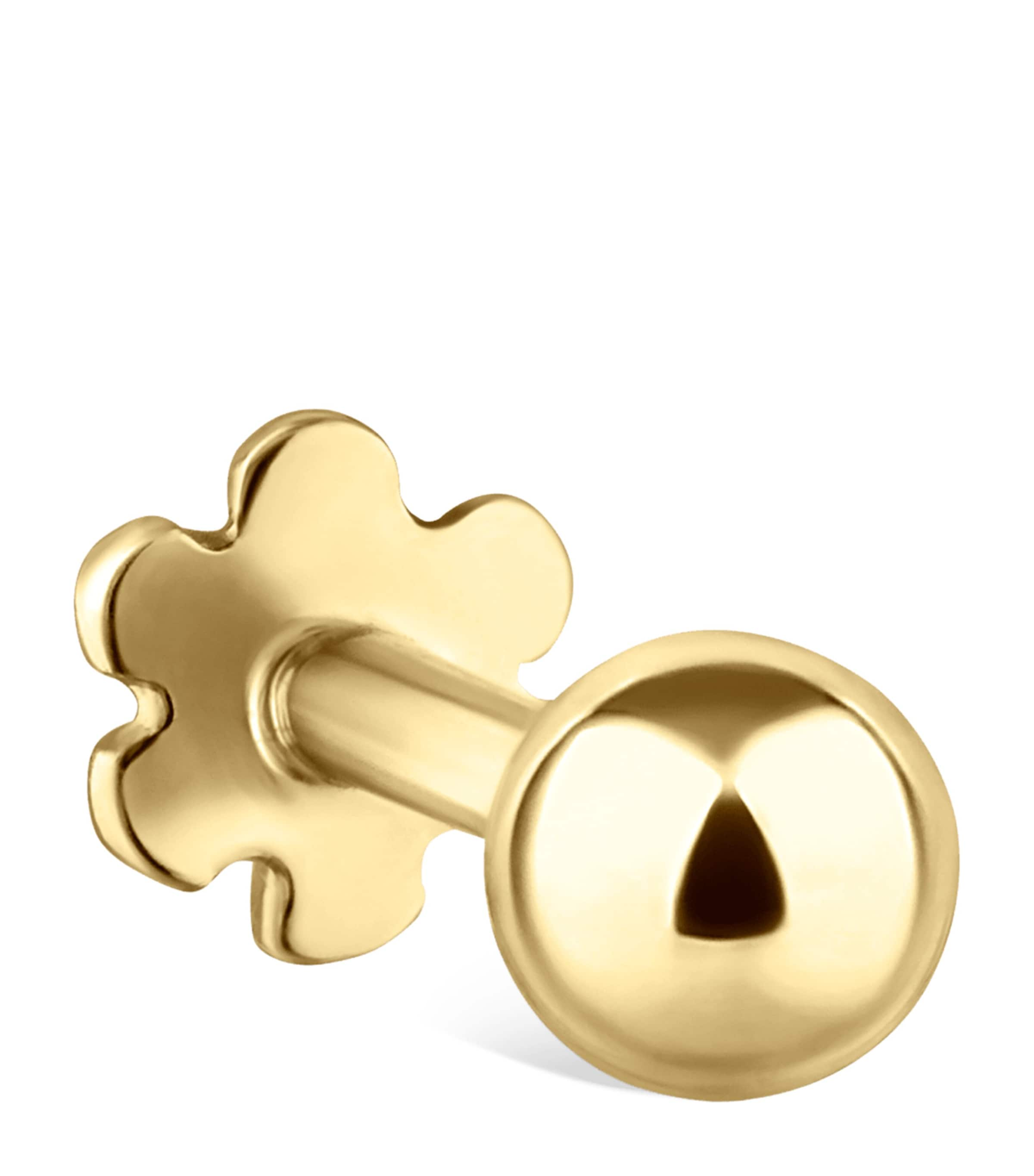 Maria Tash Ball Threaded Single Stud Earring In Gold